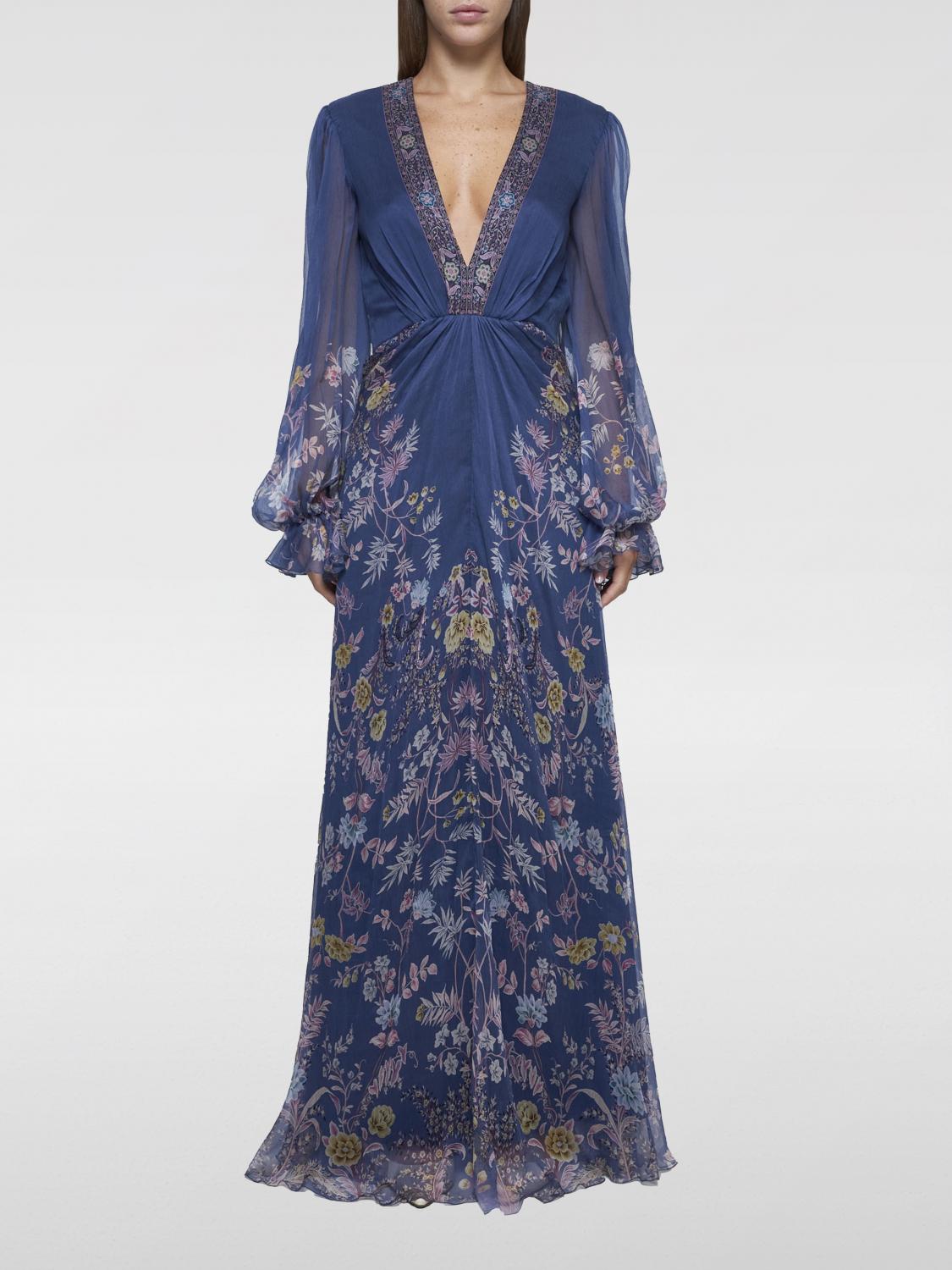 Shop Etro Dress  Woman Color Blue In Blau