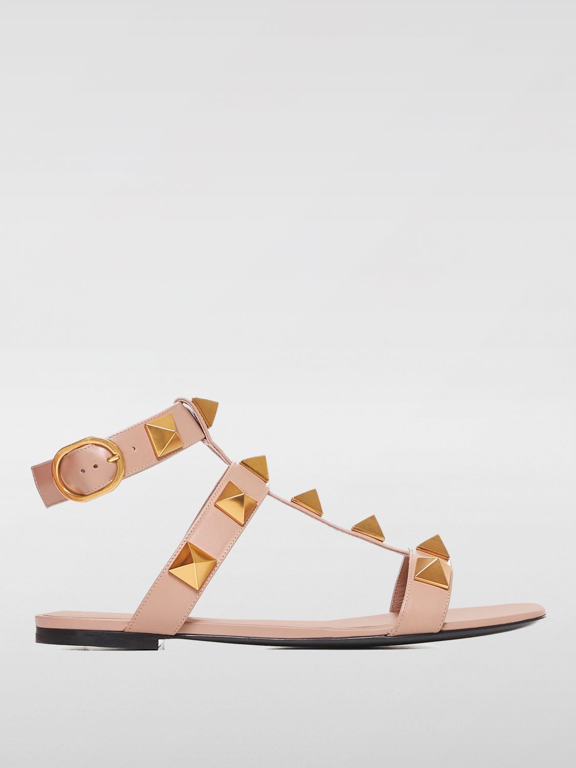 Shop Valentino Flat Sandals  Garavani Woman Color Beige