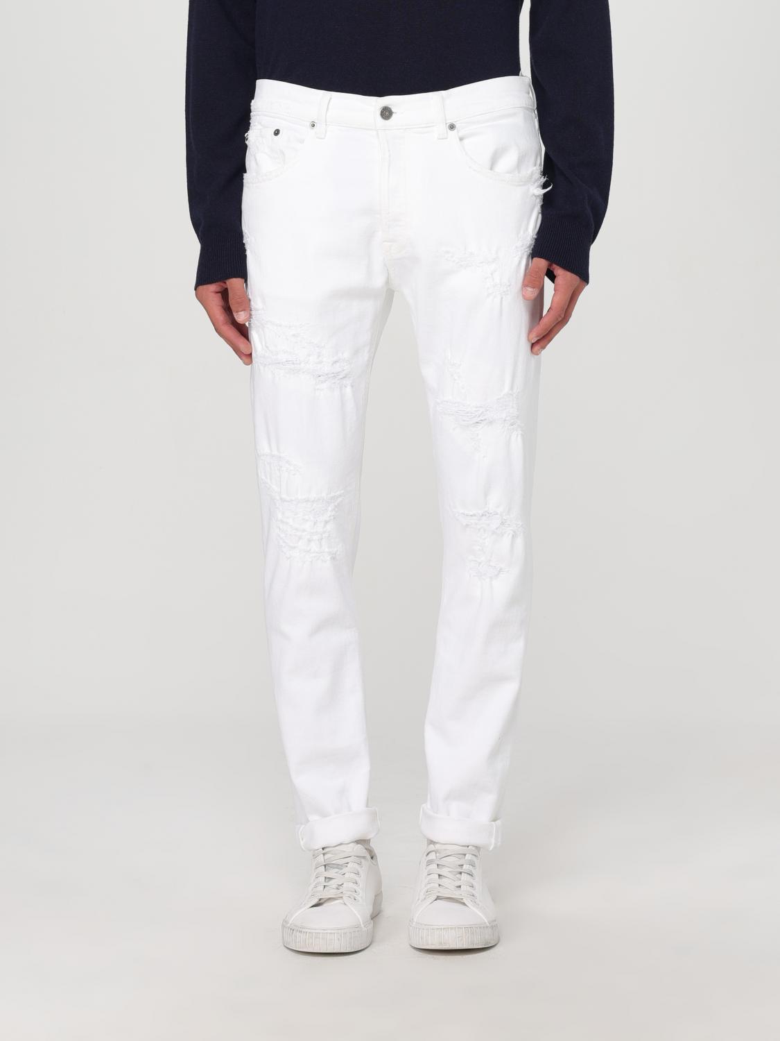 Dondup Carrot Leg Jeans In Durable Cotton Drill In Weiss