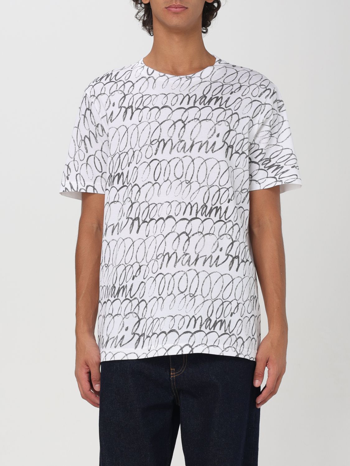 Shop Marni T-shirt  Men Color White In Weiss