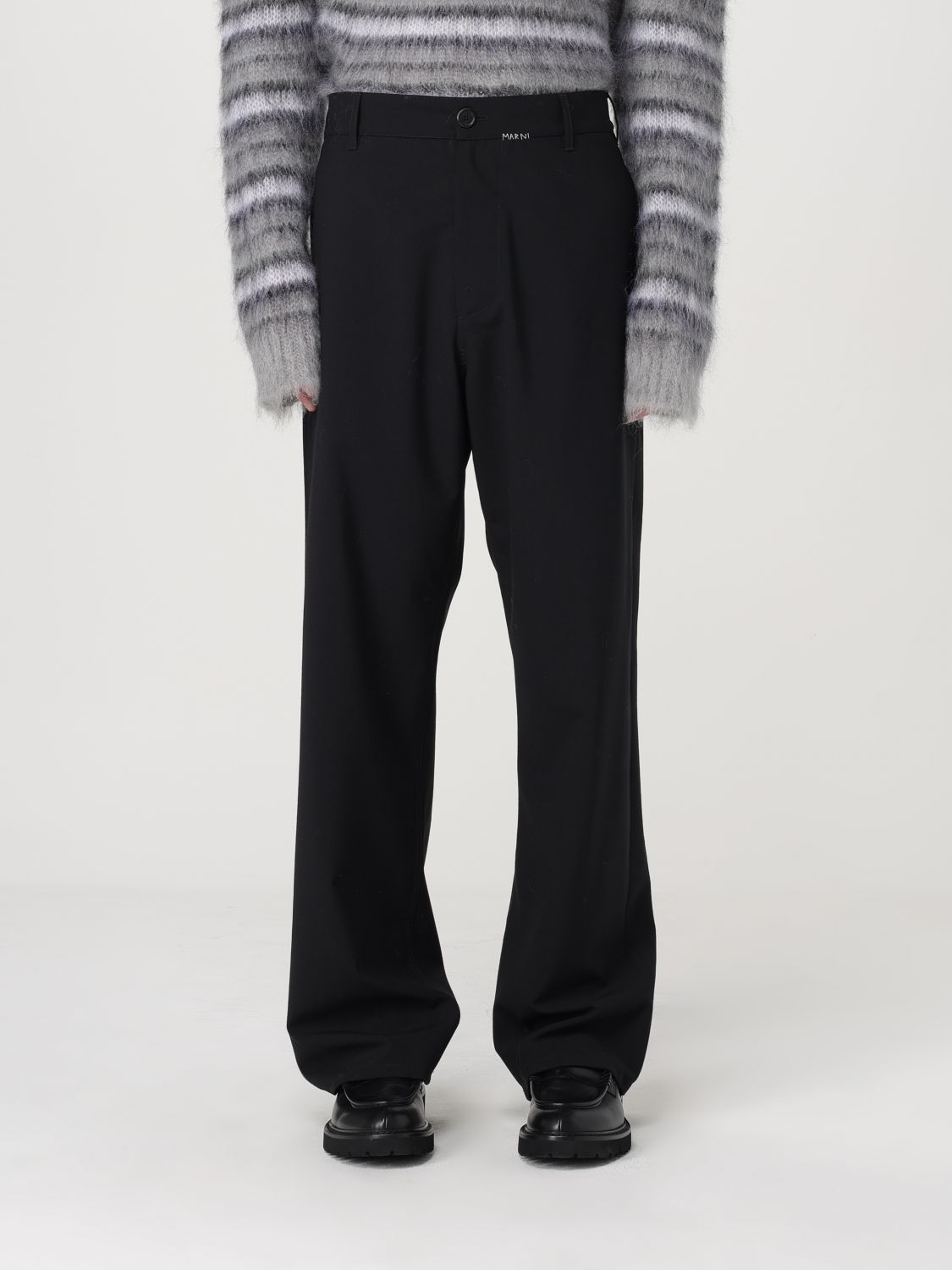 Shop Marni Pants  Men Color Black In Schwarz