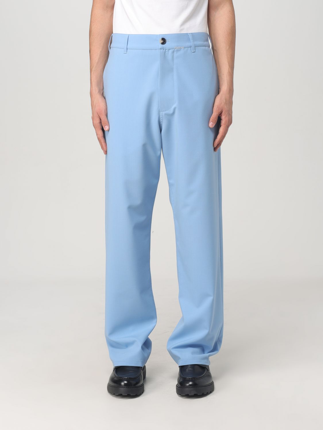 Shop Marni Pants  Men Color Blue In Blau