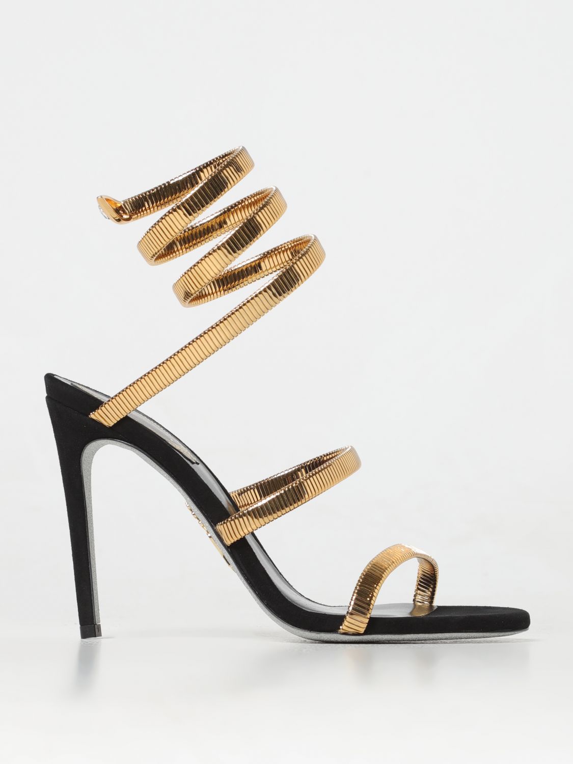 René Caovilla Heeled Sandals Rene Caovilla Woman Color Black In Gold