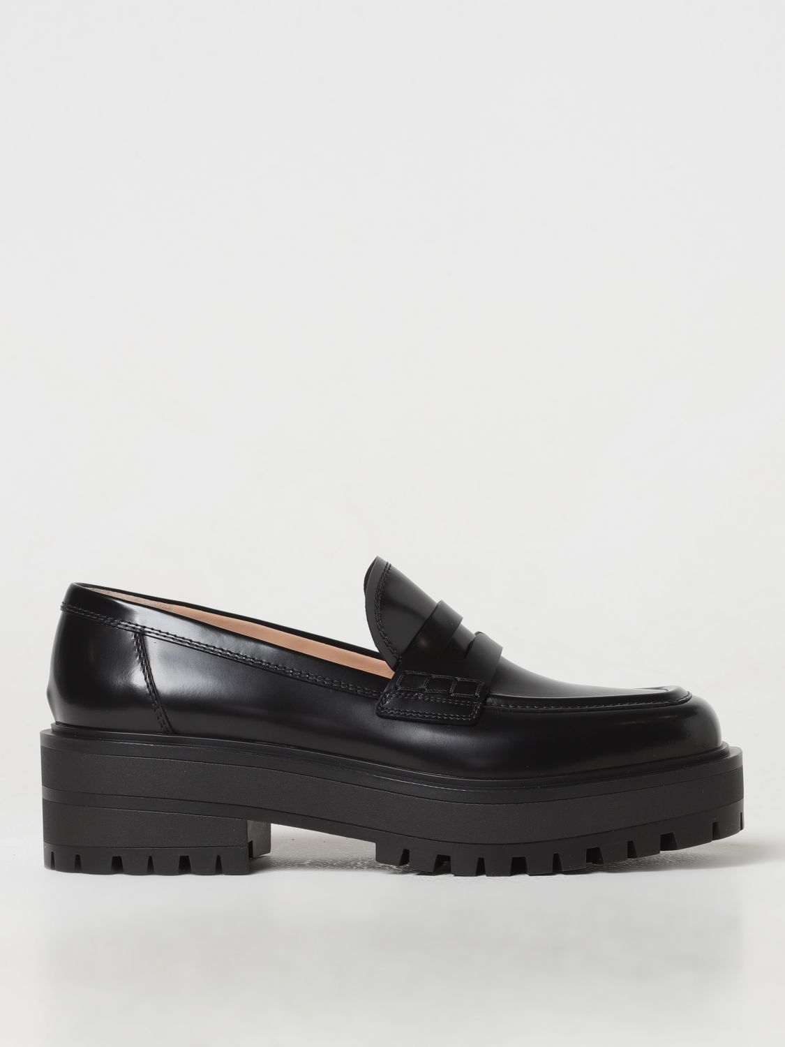 Shop Gianvito Rossi Loafers  Woman Color Black In Schwarz