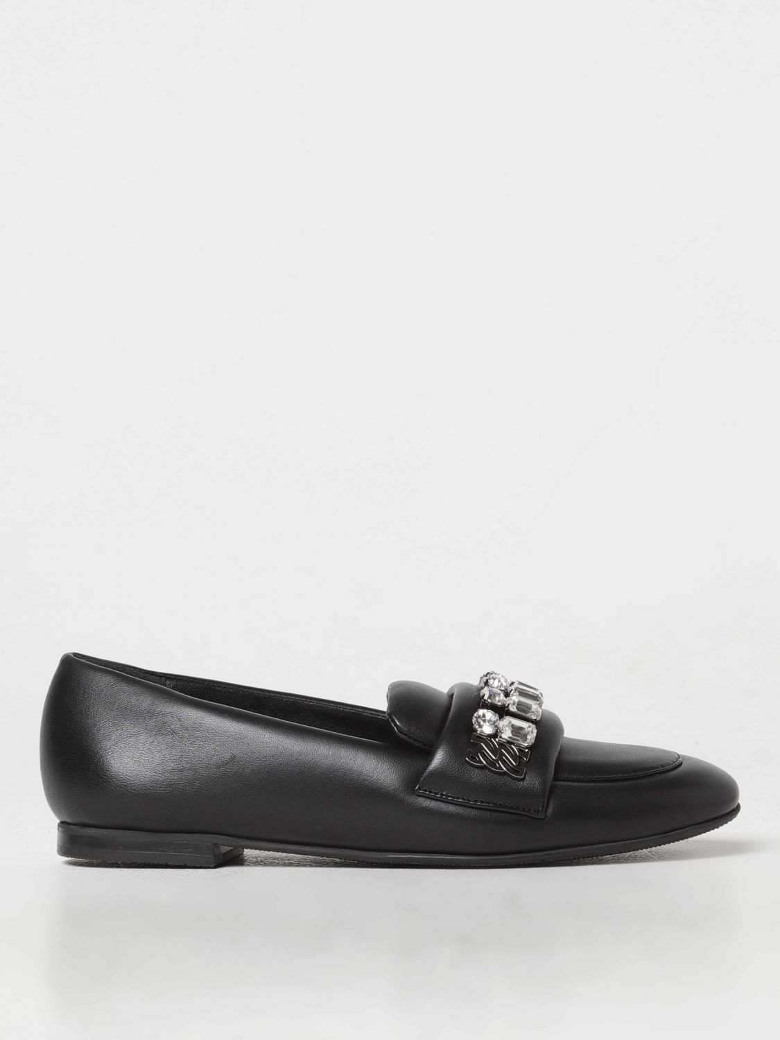 Shop Casadei Loafers  Woman Color Black In Schwarz