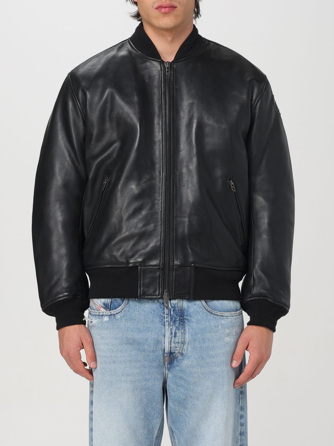 Shop Diesel Jacket  Men Color Black In Schwarz