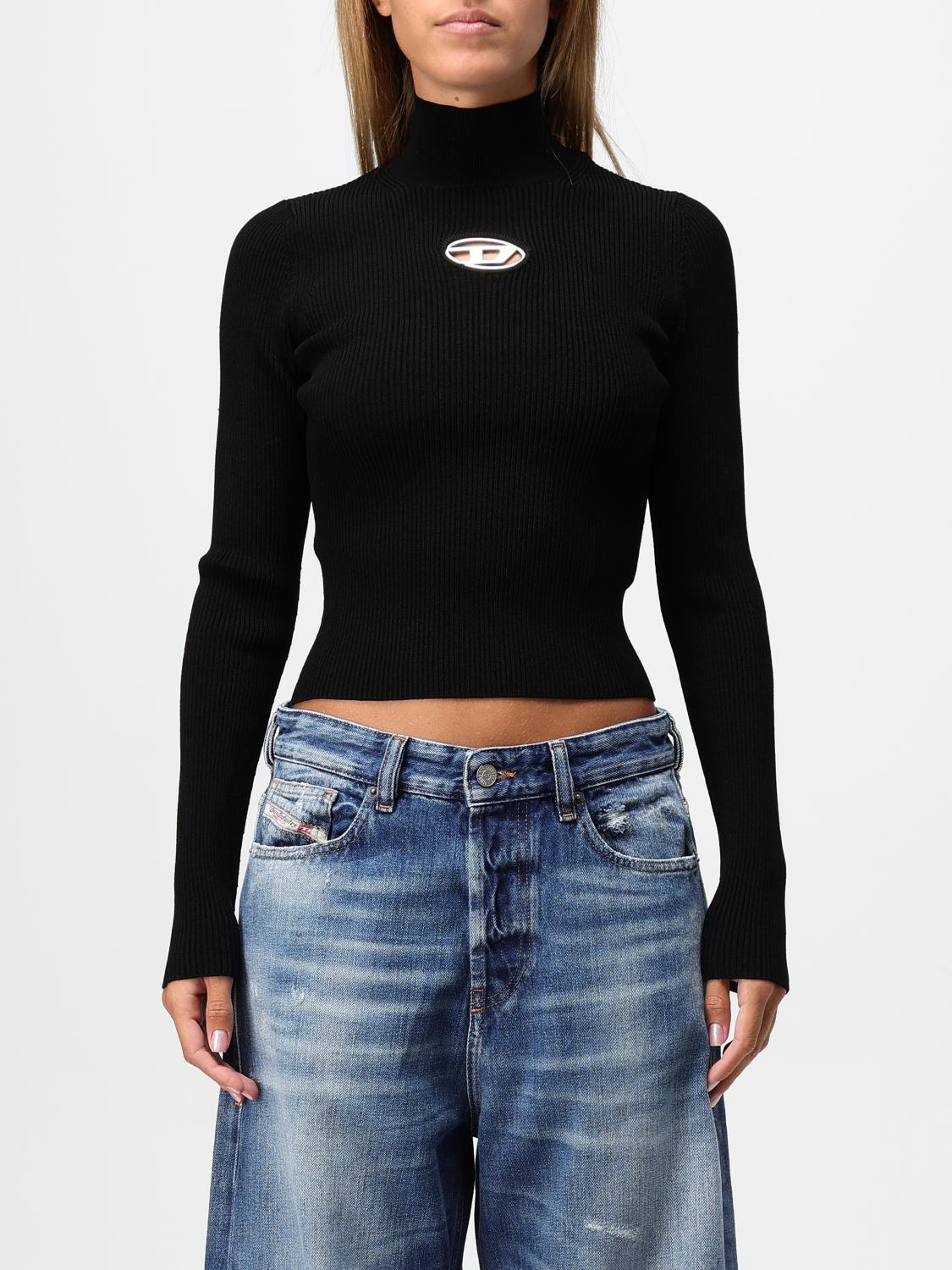 Shop Diesel Sweater  Woman Color Black In Schwarz