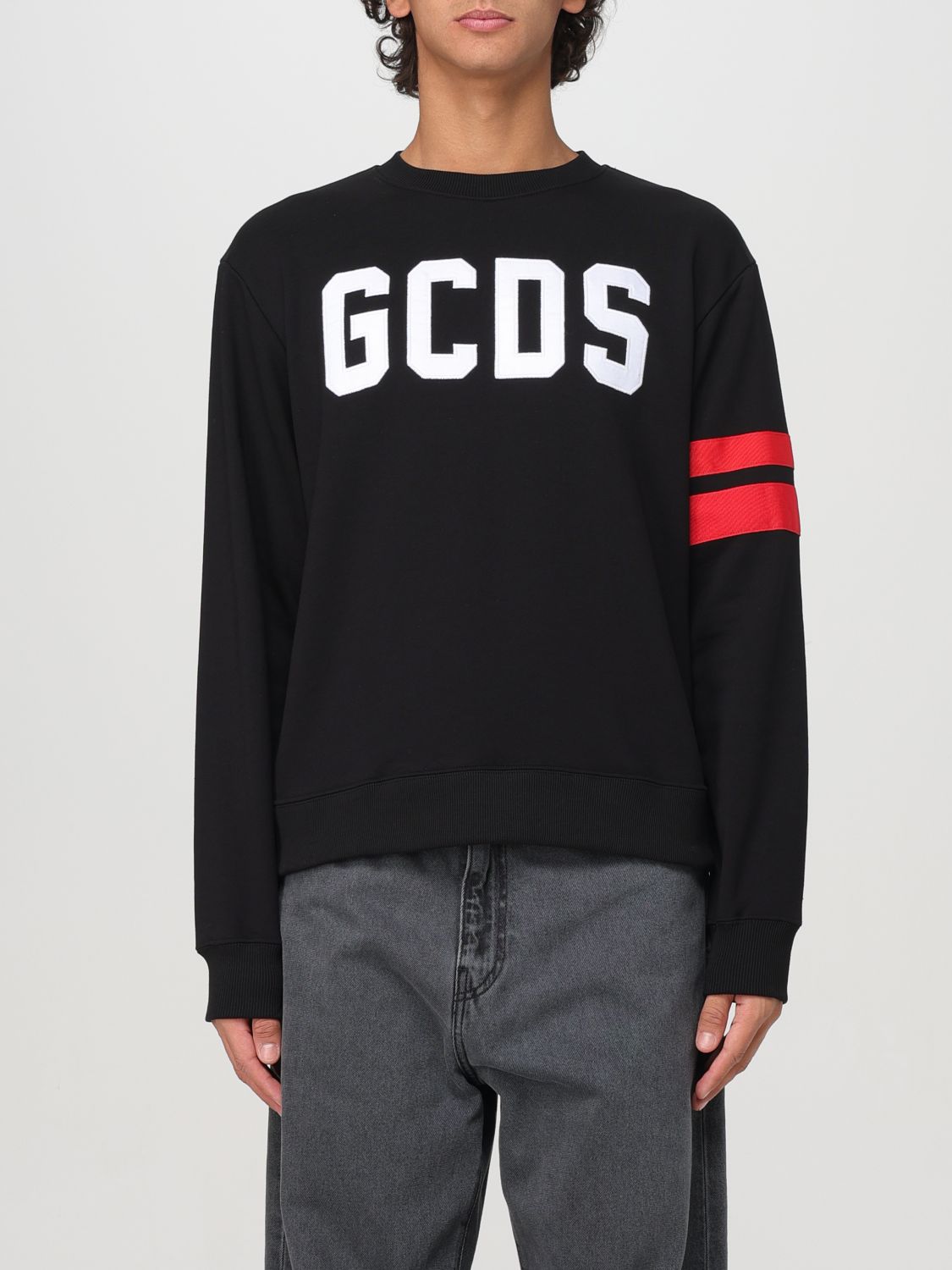 Shop Gcds Sweatshirt  Men Color Black In Schwarz