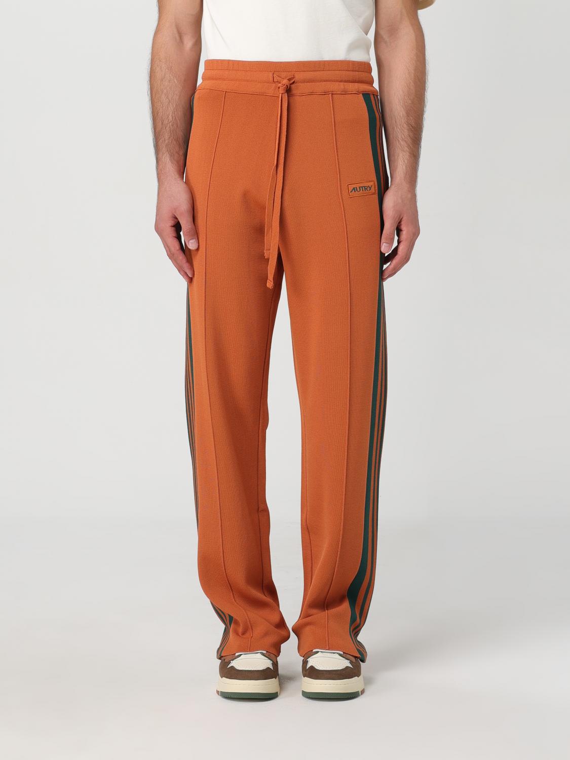 Shop Autry Pants  Men Color Rust In Rostbraun