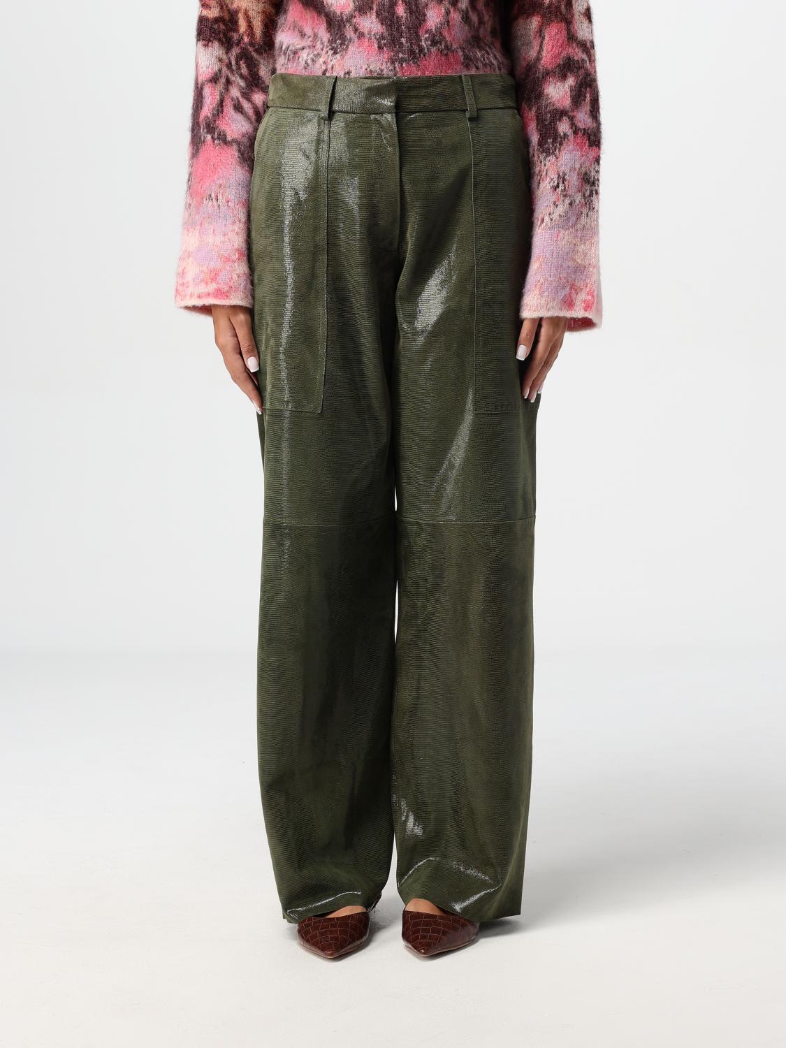 Forte Forte Pants Woman Color Green In Grün