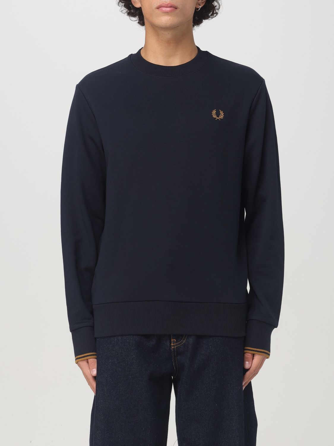 Shop Fred Perry Sweatshirt  Men Color Blue In Blau