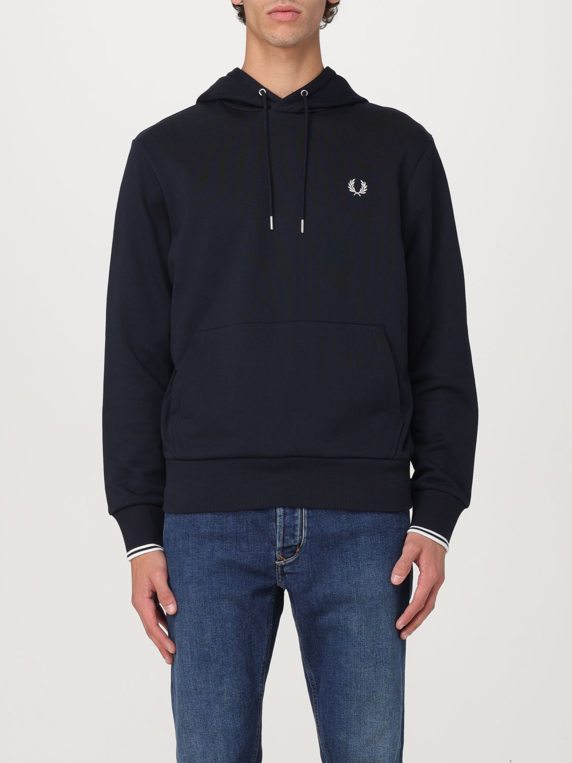 Shop Fred Perry Sweatshirt  Men Color Blue In Blau