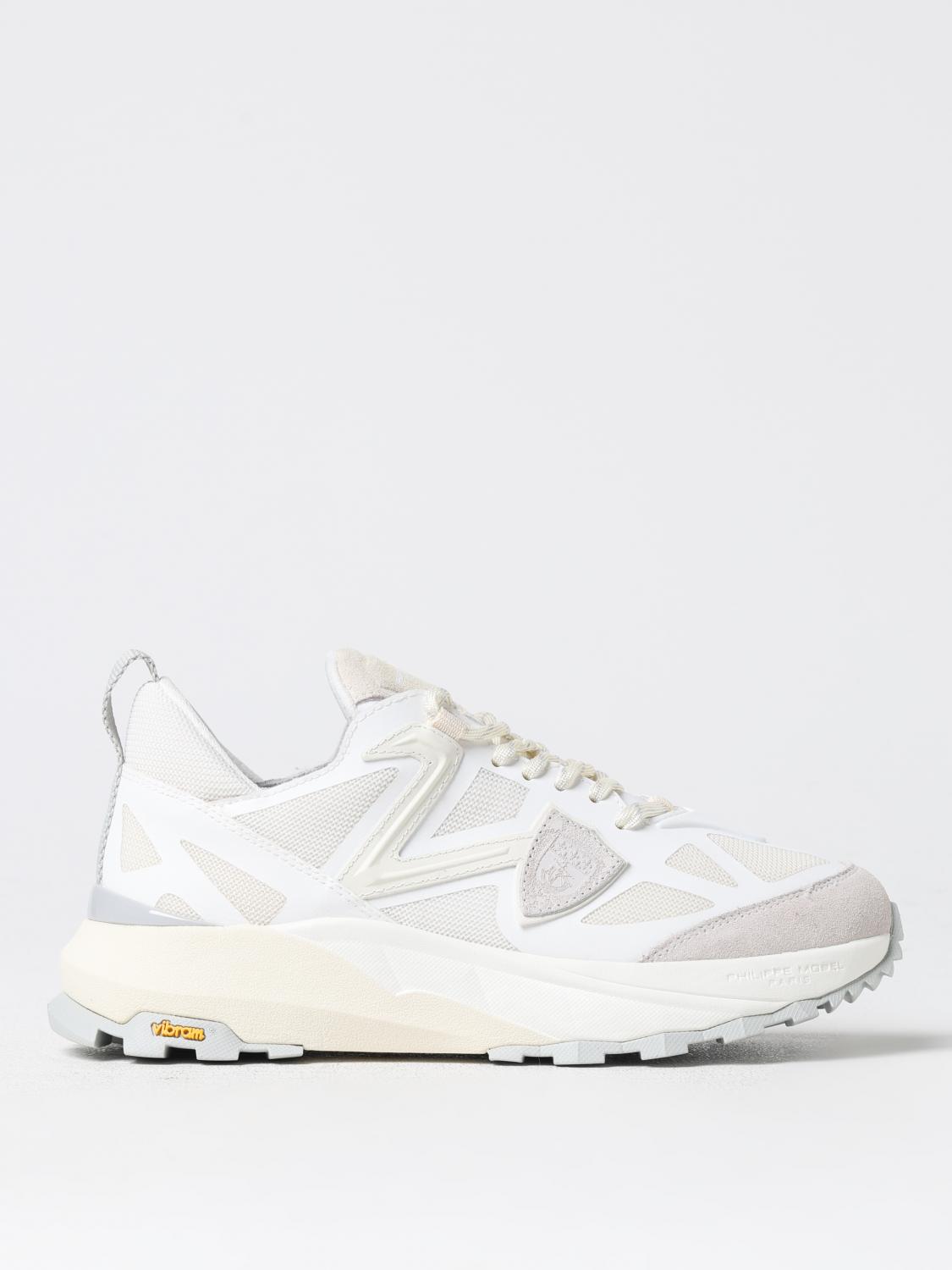 Philippe Model Rocx Low Sneakers In White Fabric In Weiss