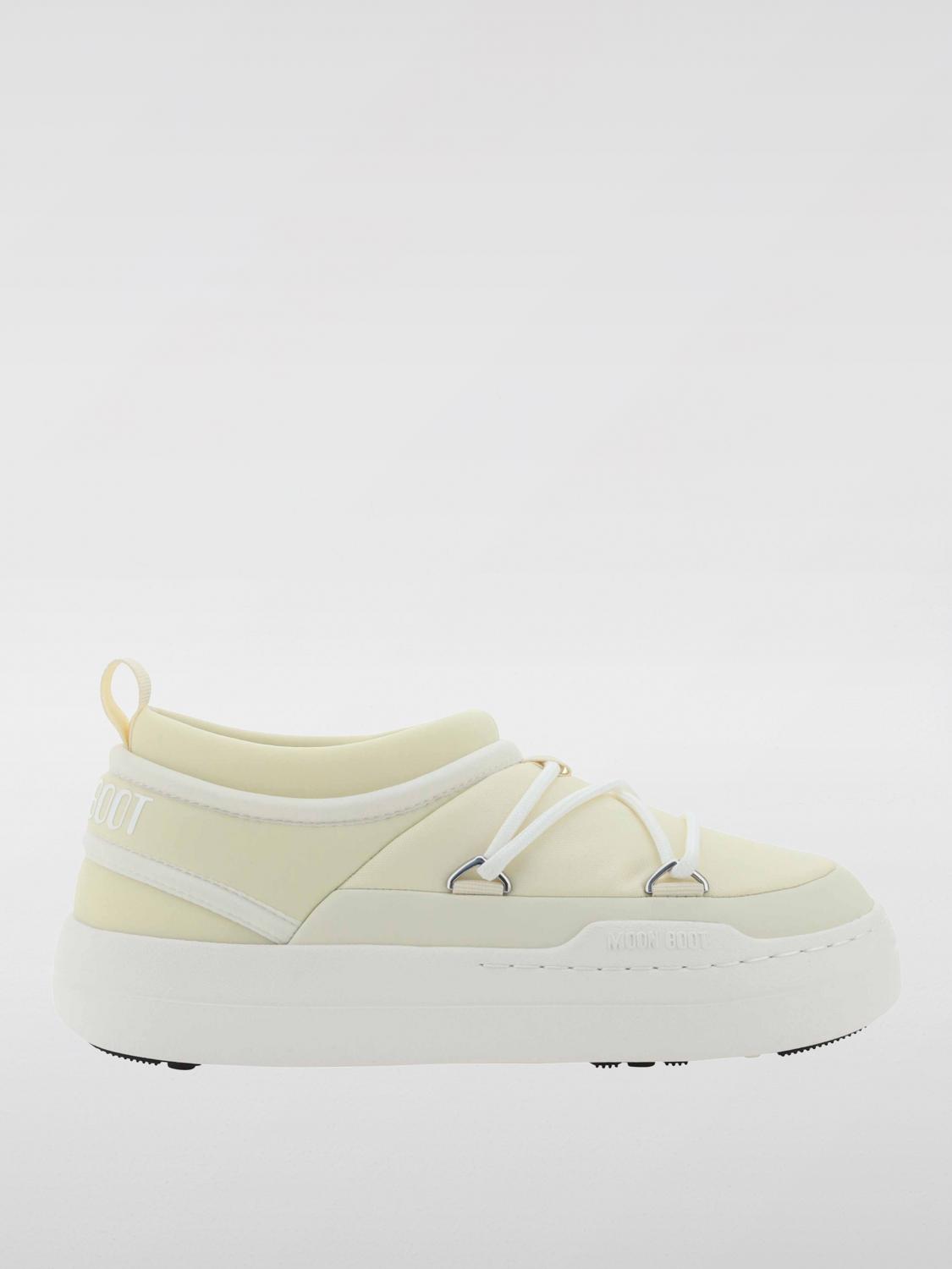 Shop Moon Boot Sneakers  Woman Color Yellow Cream