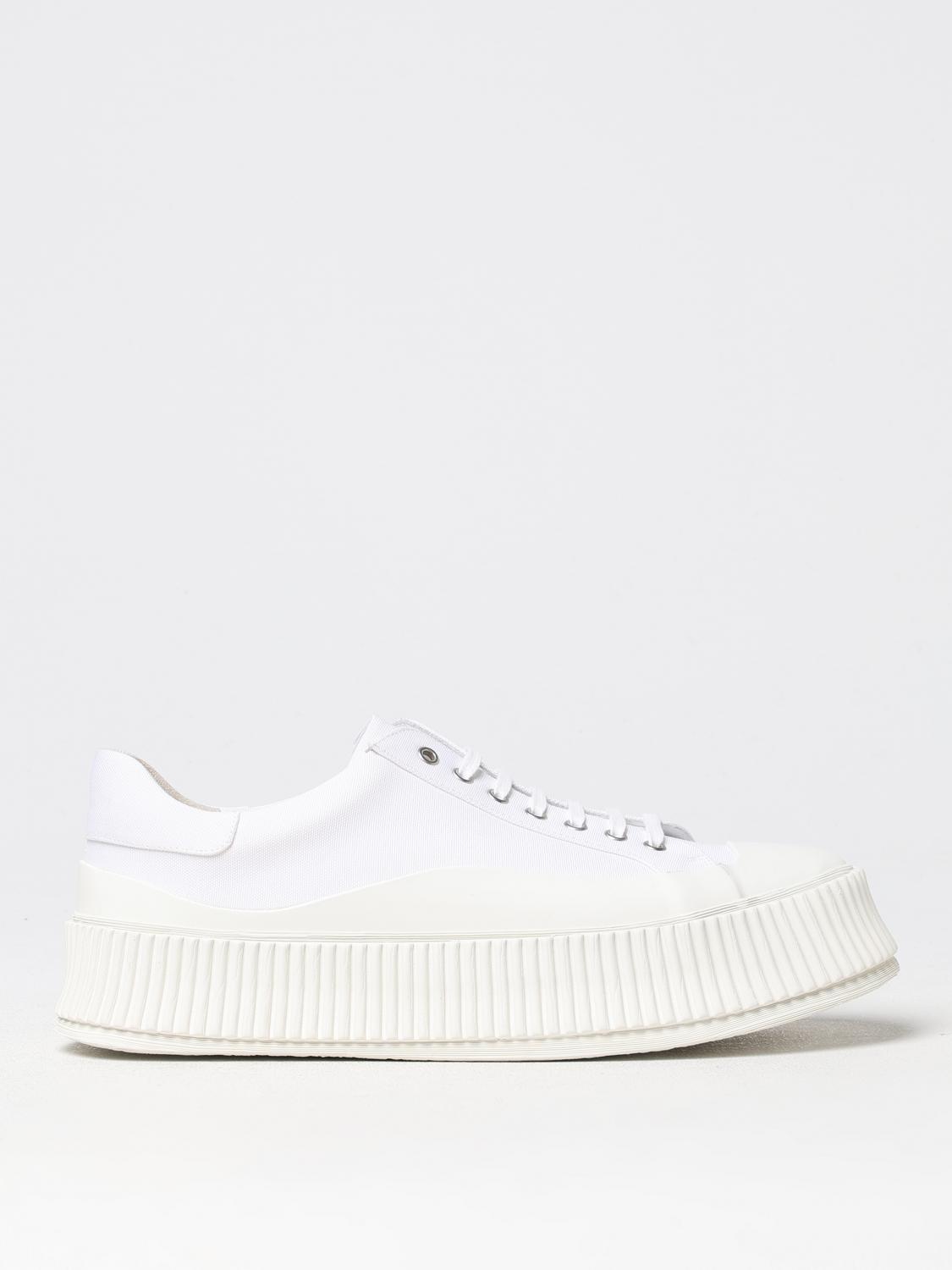 Jil Sander Men's Chunky Lace Vulcanized Sneakers In White