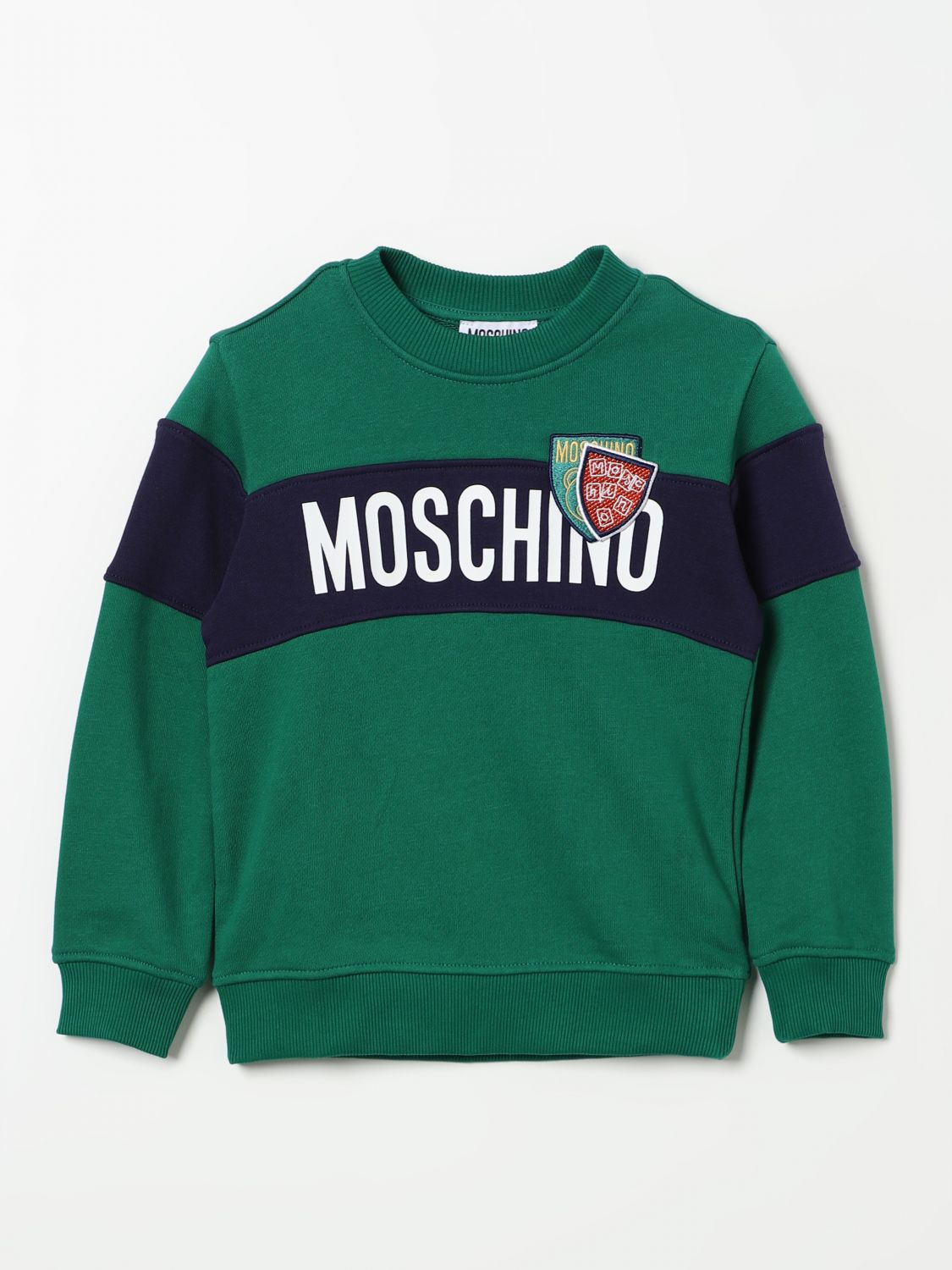 Shop Moschino Sweater  Kids Color Green In Grün