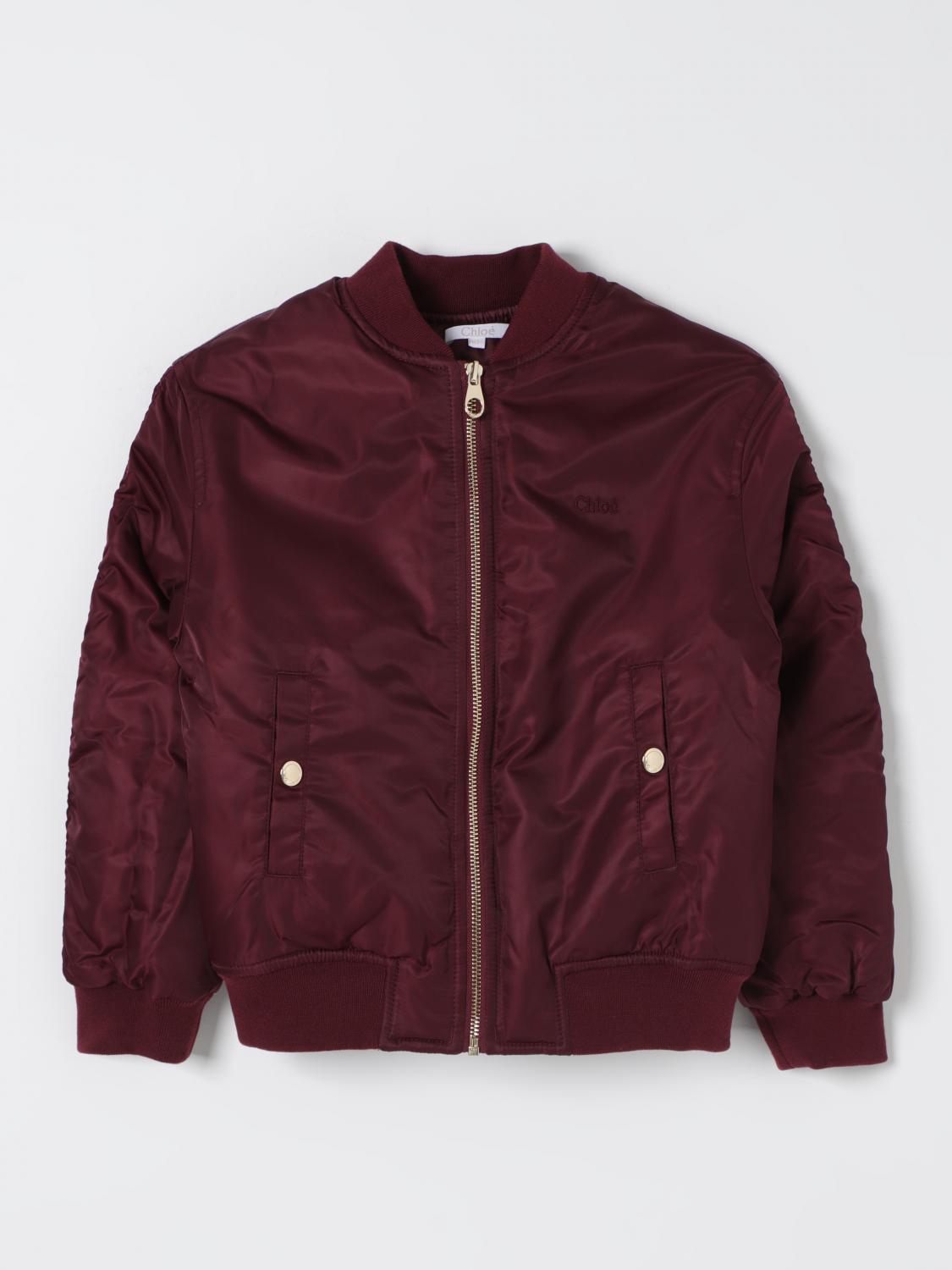CHLOÉ JACKET CHLOÉ KIDS COLOR BURGUNDY G04753050