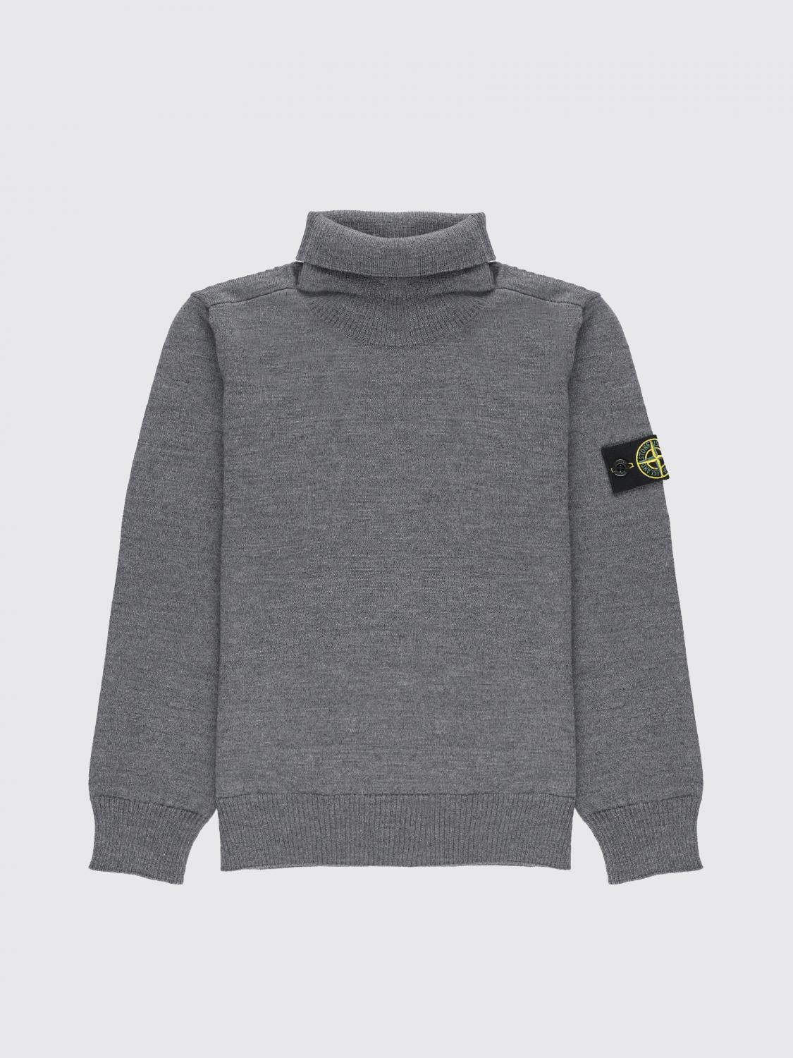 STONE ISLAND JUNIOR SWEATER STONE ISLAND JUNIOR KIDS COLOR GREY G04779020