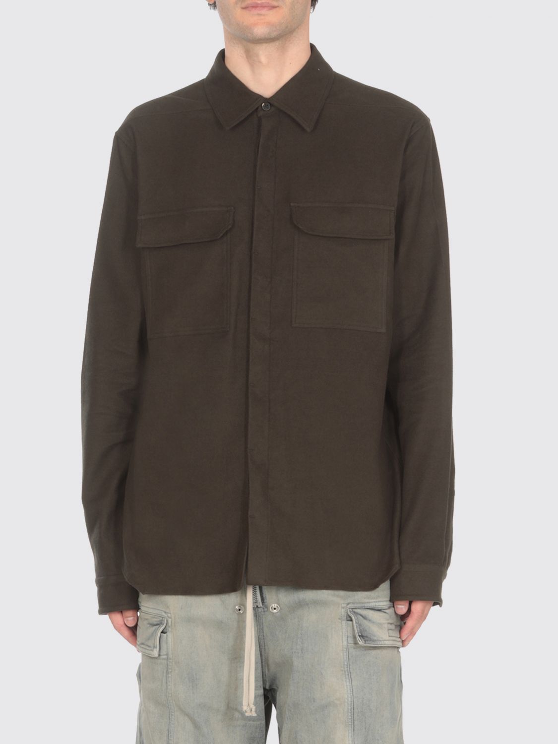 Shop Rick Owens Shirt  Men Color Green In Grün