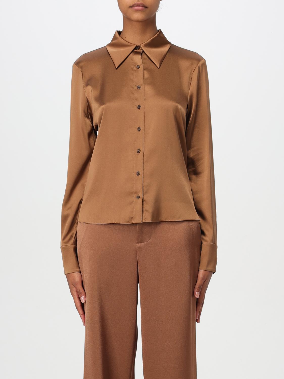 Shop Alice And Olivia Shirt Alice+olivia Woman Color Brown In Braun