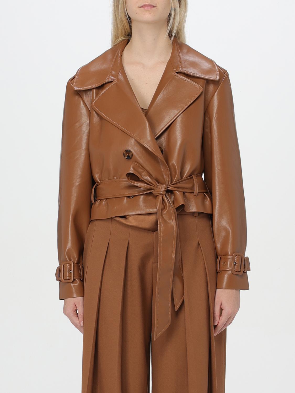 Shop Alice And Olivia Trench Coat Alice+olivia Woman Color Brown In Braun