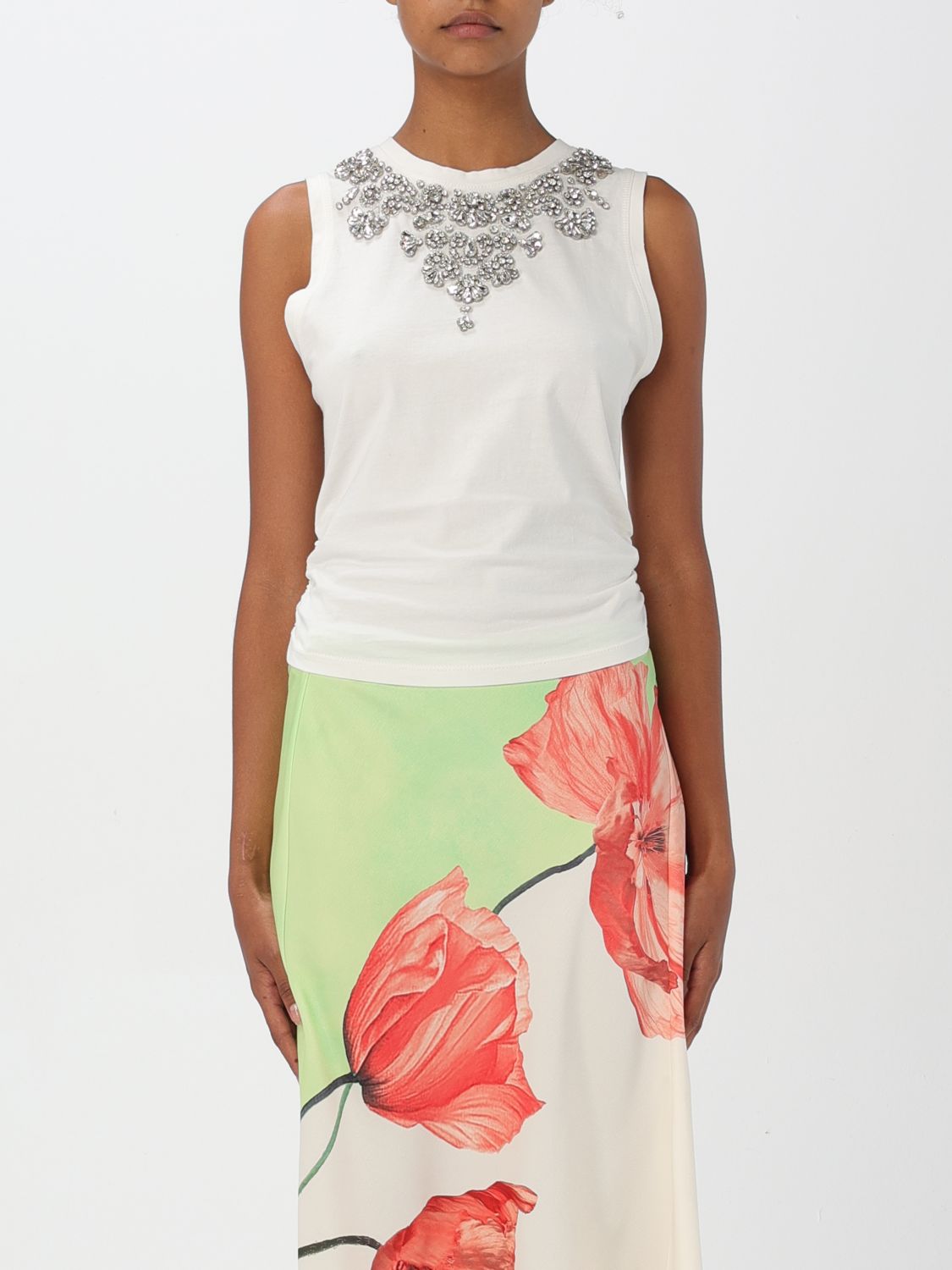 Shop Alice And Olivia Top Alice+olivia Woman Color White In Weiss