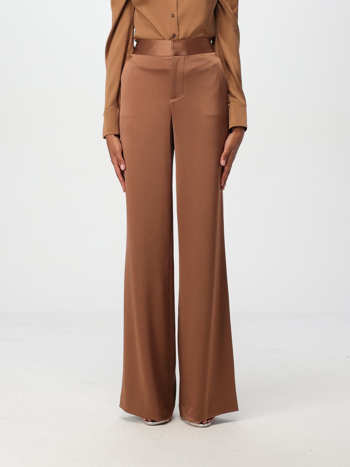 Shop Alice And Olivia Pants Alice+olivia Woman Color Brown In Braun