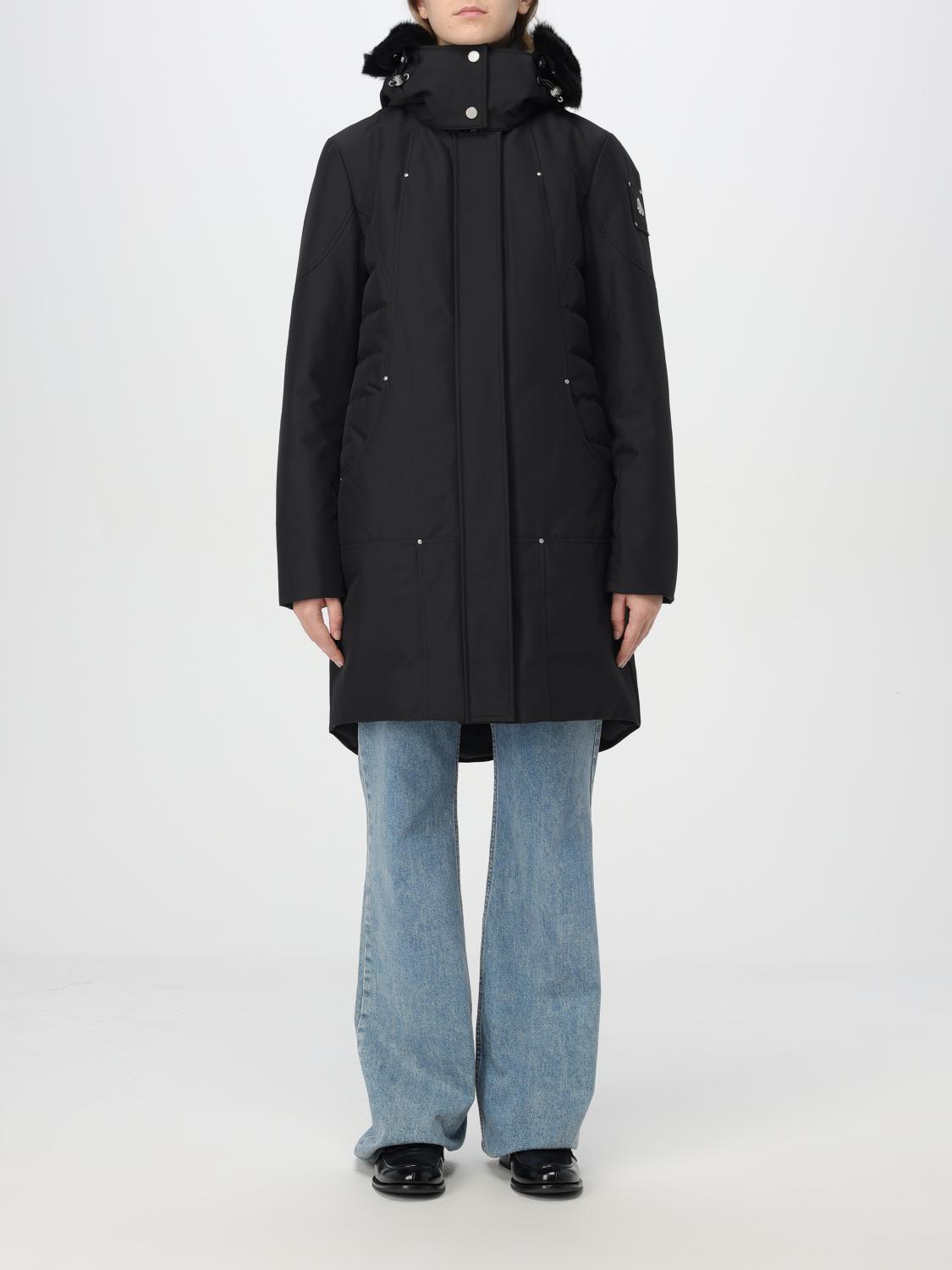 Moose Knuckles Coat  Woman Color Black In Schwarz