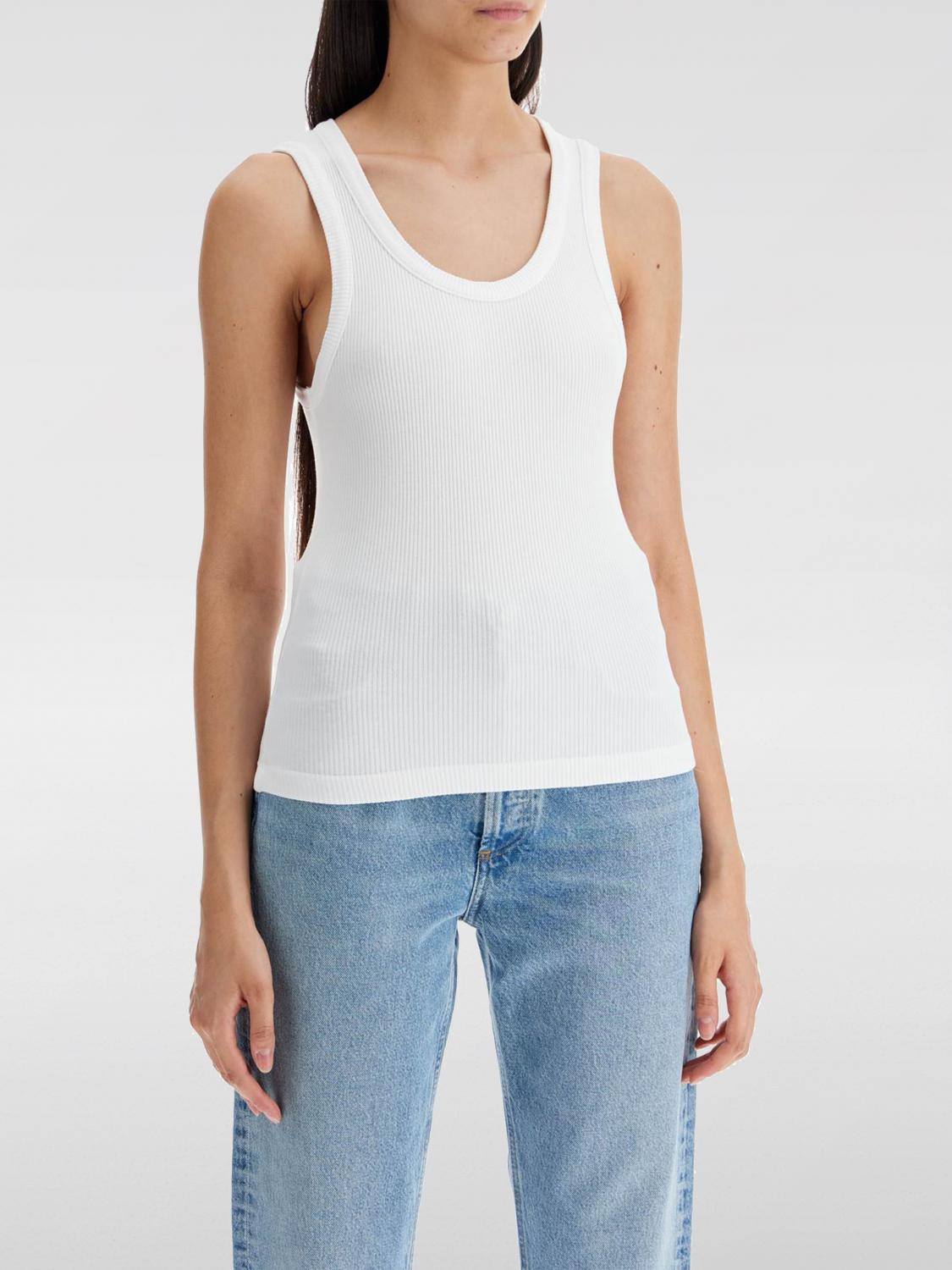 Shop Agolde Top  Woman Color White In Weiss