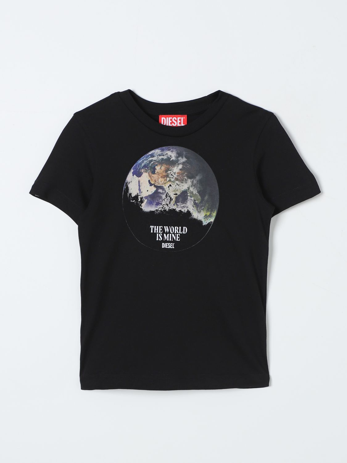 Shop Diesel T-shirt  Kids Color Black In Schwarz