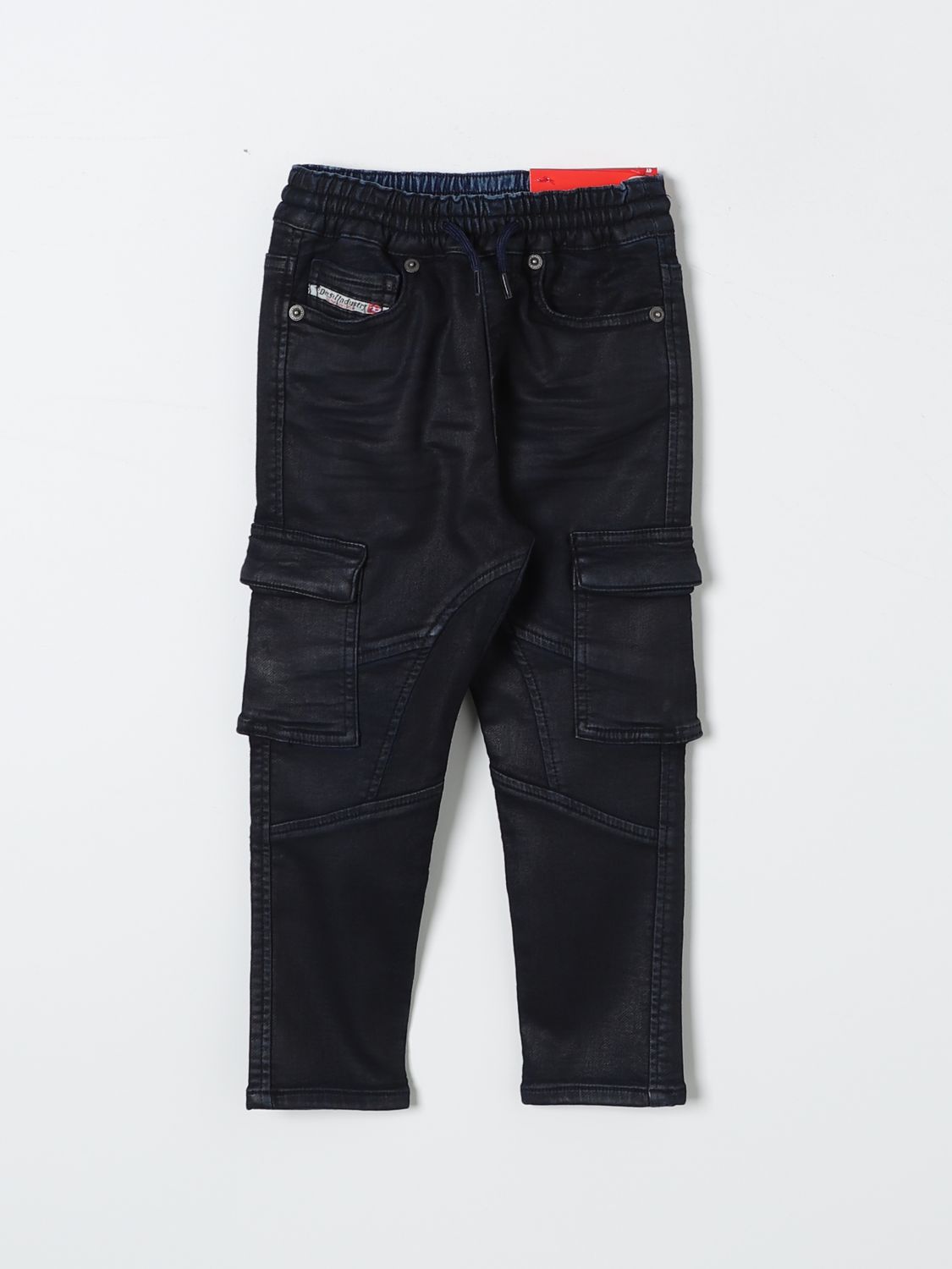 Shop Diesel Pants  Kids Color Blue In Blau