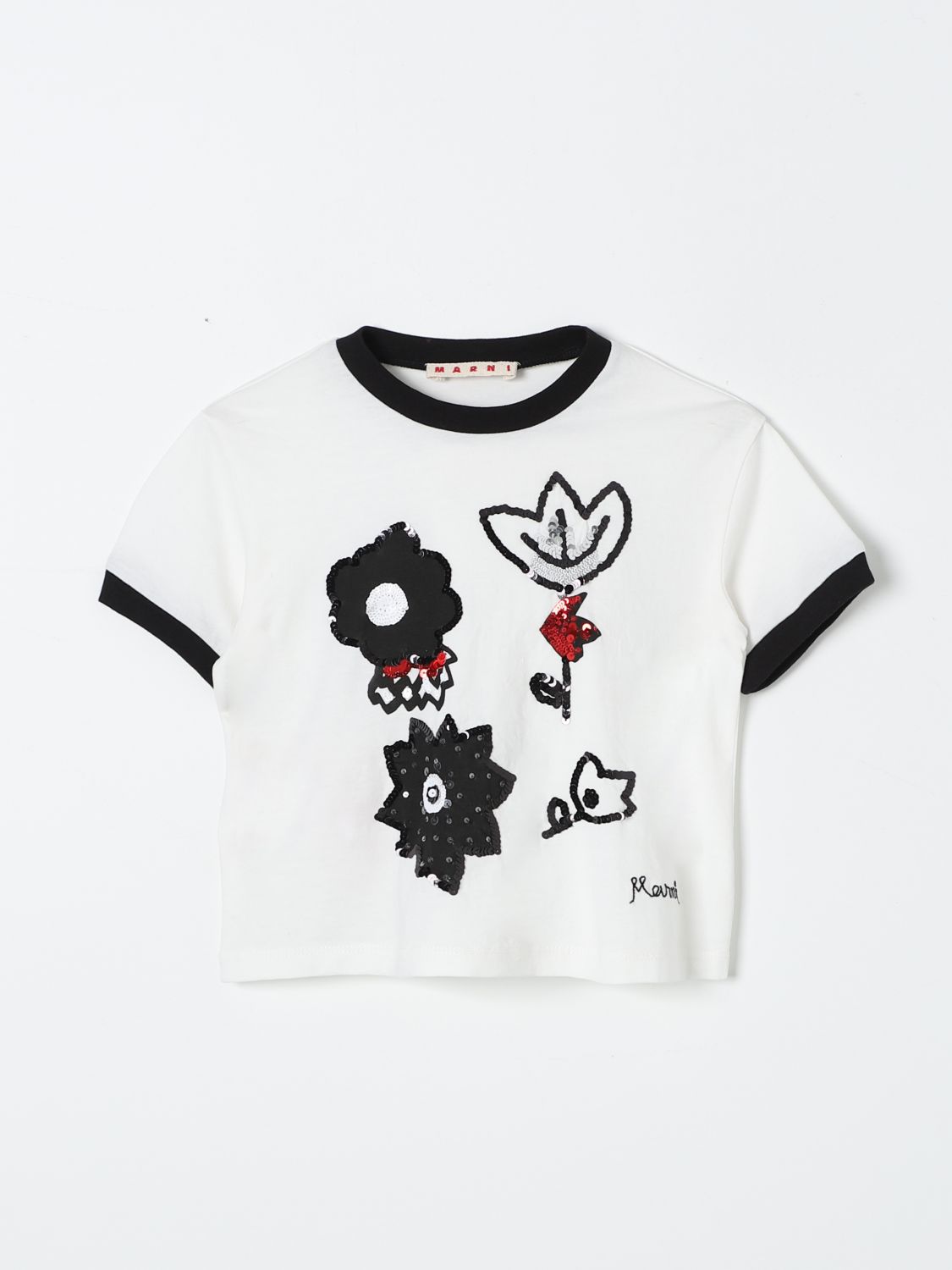 Shop Marni T-shirt  Kids Color Natural