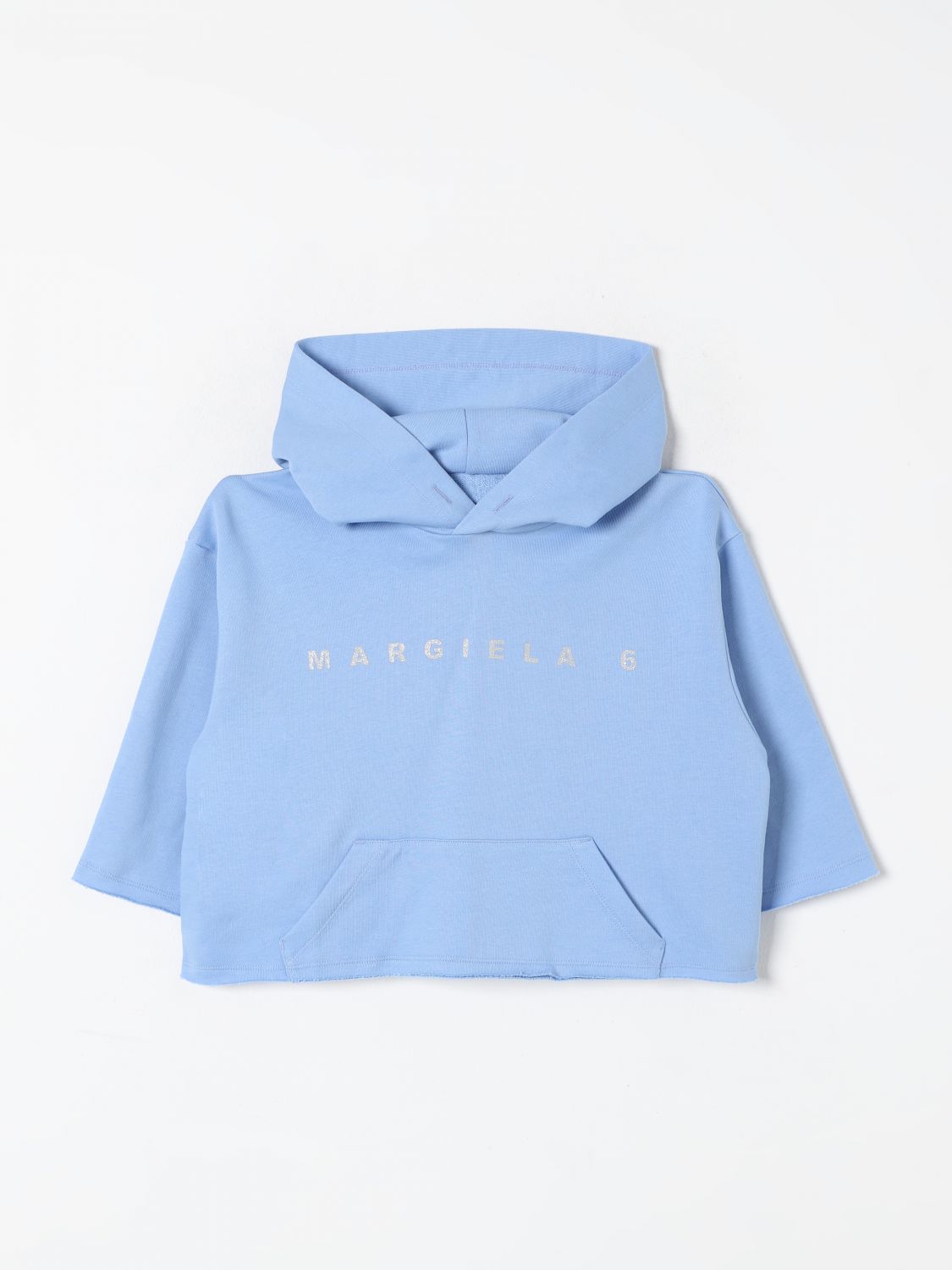 Shop Mm6 Maison Margiela Sweater  Kids Color Gnawed Blue In Hellblau