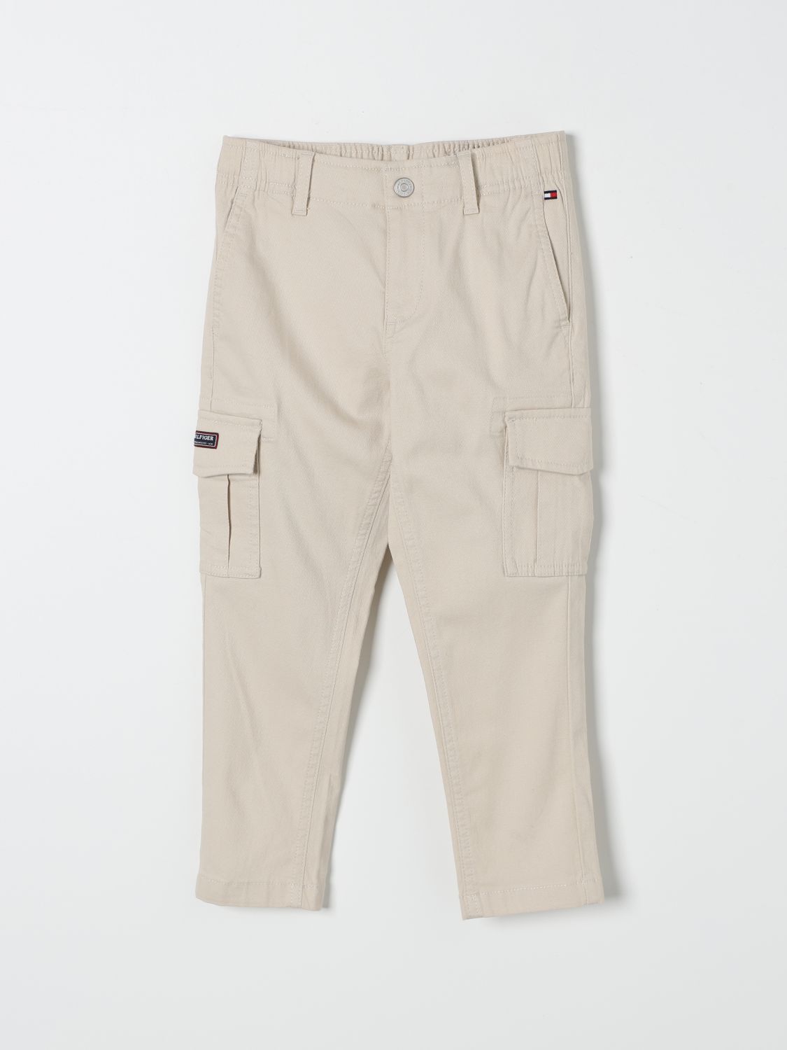 Shop Tommy Hilfiger Pants  Kids Color Beige