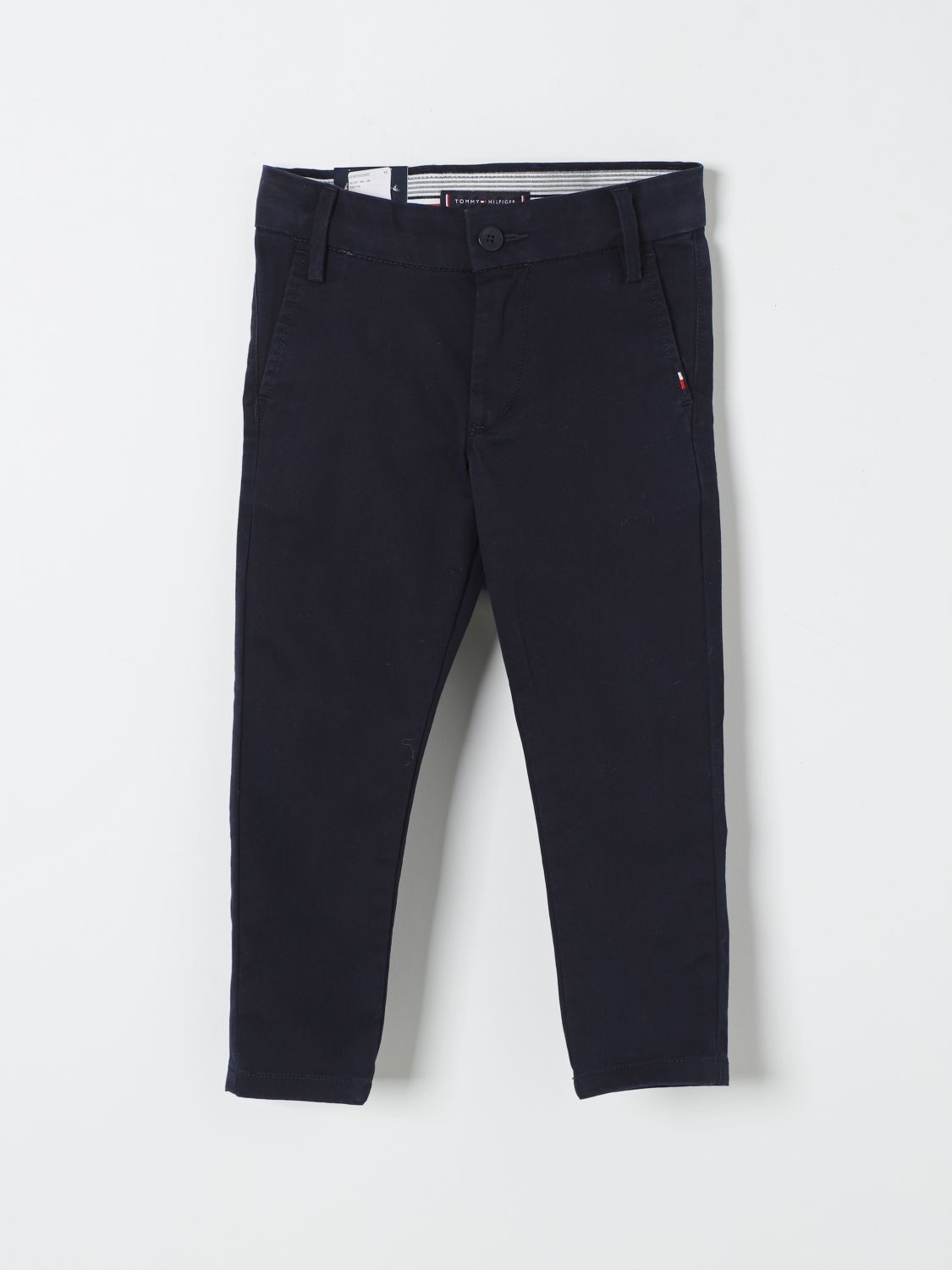 Shop Tommy Hilfiger Pants  Kids Color Blue In Blau