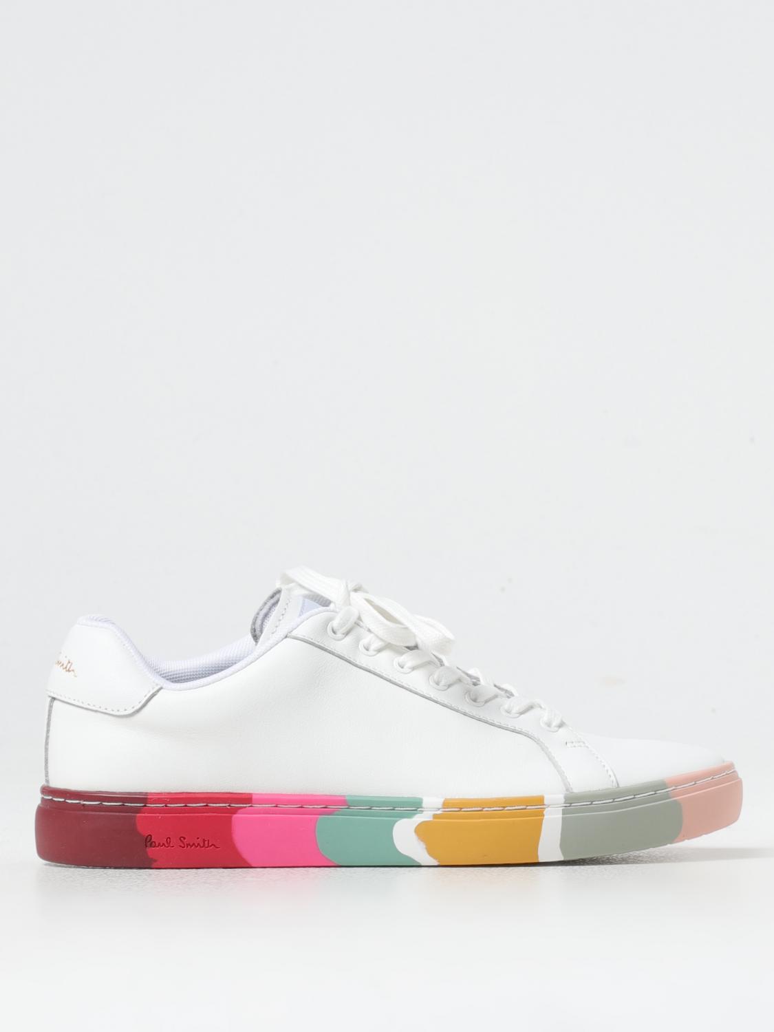 Paul Smith Lapin Stripe-detail Leather Sneakers In Weiss