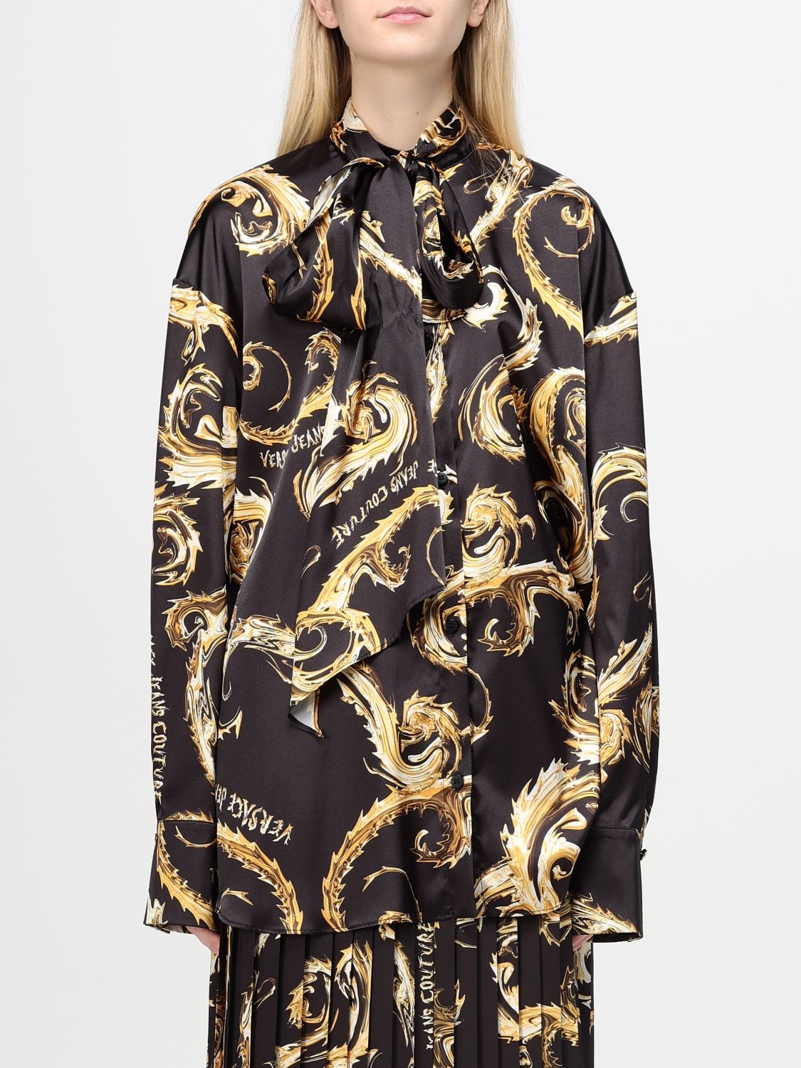 Shop Versace Jeans Couture Shirt  Woman Color Gold