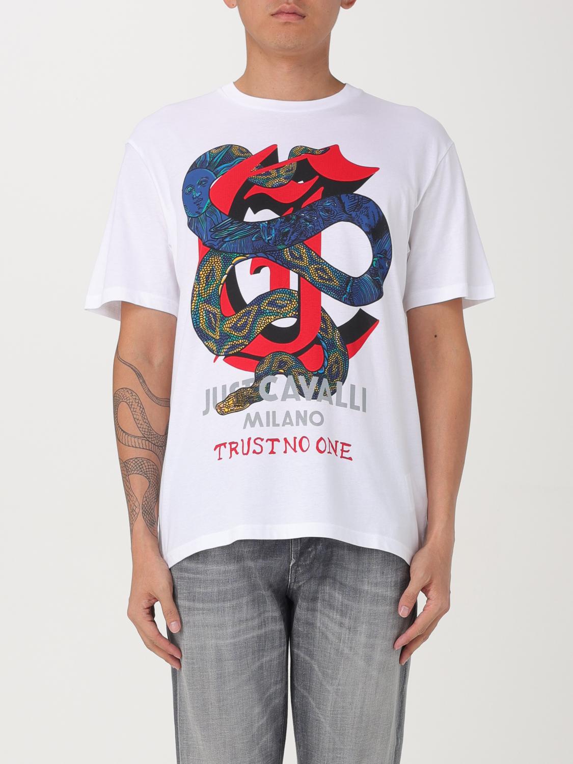Just Cavalli Trust-print T-shirt In Weiss