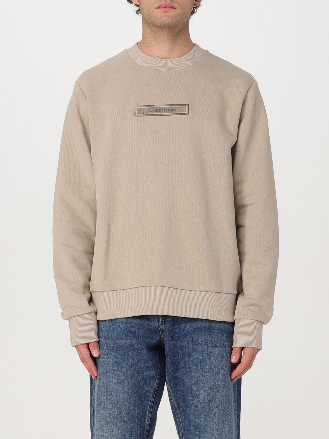 Shop Calvin Klein Sweater  Men Color Beige