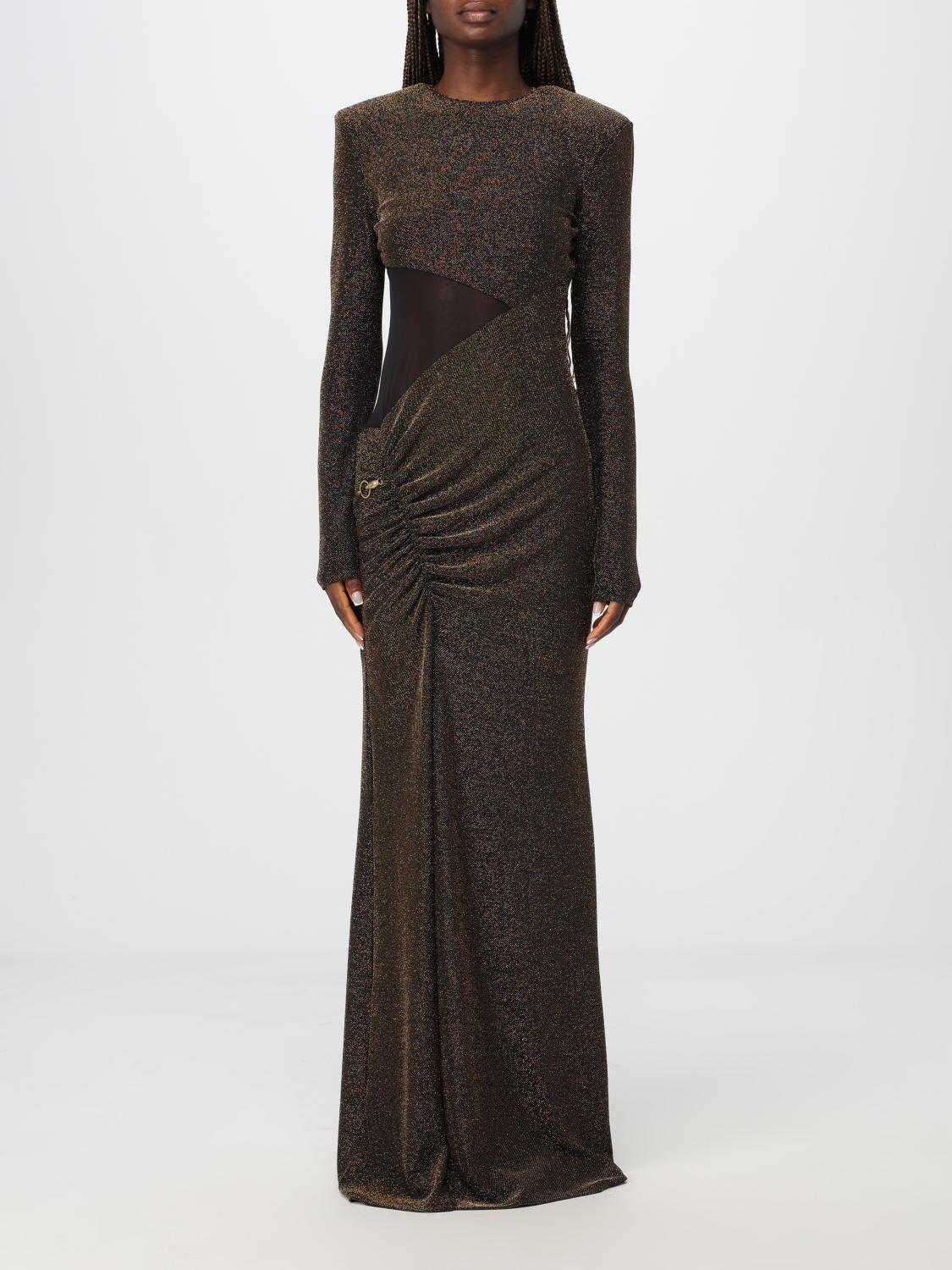 Shop Just Cavalli Dress  Woman Color Gold