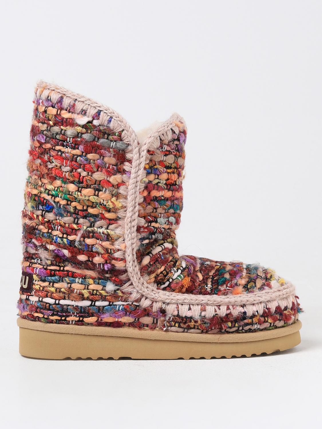 Shop Mou Flat Ankle Boots  Woman Color Multicolor In Bunt