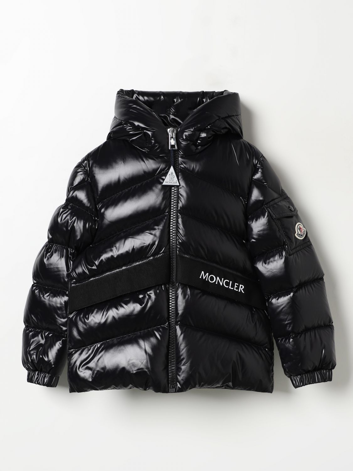 Shop Moncler Jacket  Kids Color Black In Schwarz