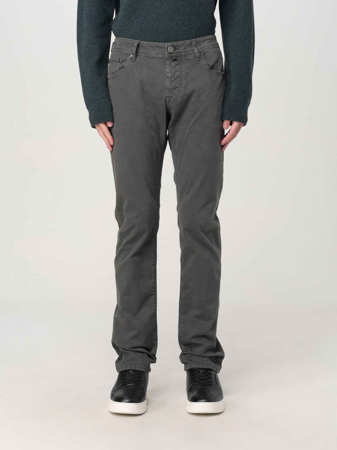 Shop Jacob Cohen Pants  Men Color Grey In Grau