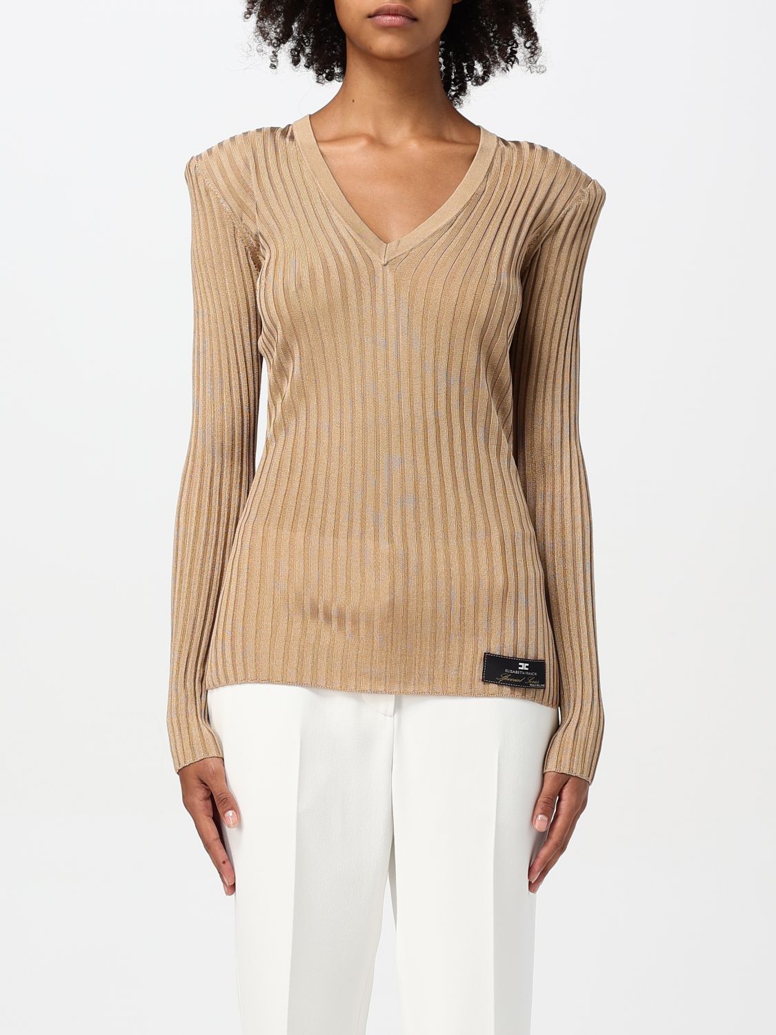 Shop Elisabetta Franchi Sweater  Woman Color Beige