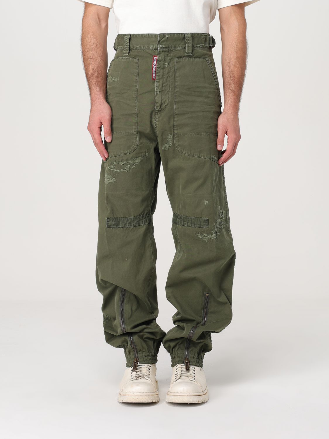 Shop Dsquared2 Pants  Men Color Green In Grün