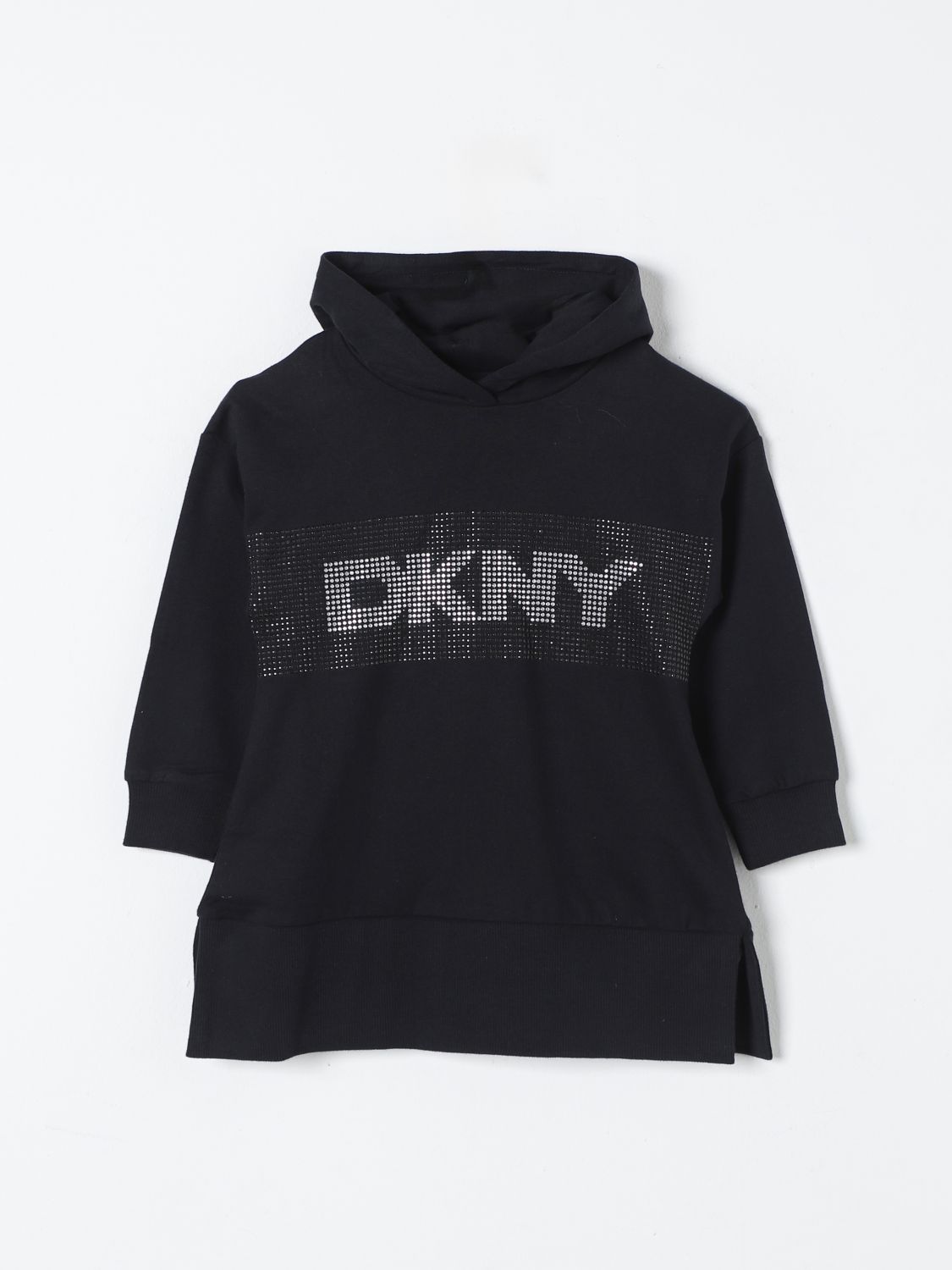 Shop Dkny Dress  Kids Color Black In Schwarz