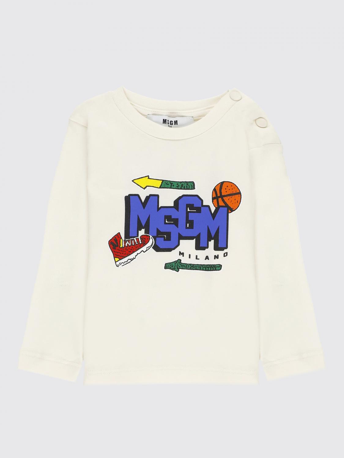 Shop Msgm Sweater  Kids Color Ivory