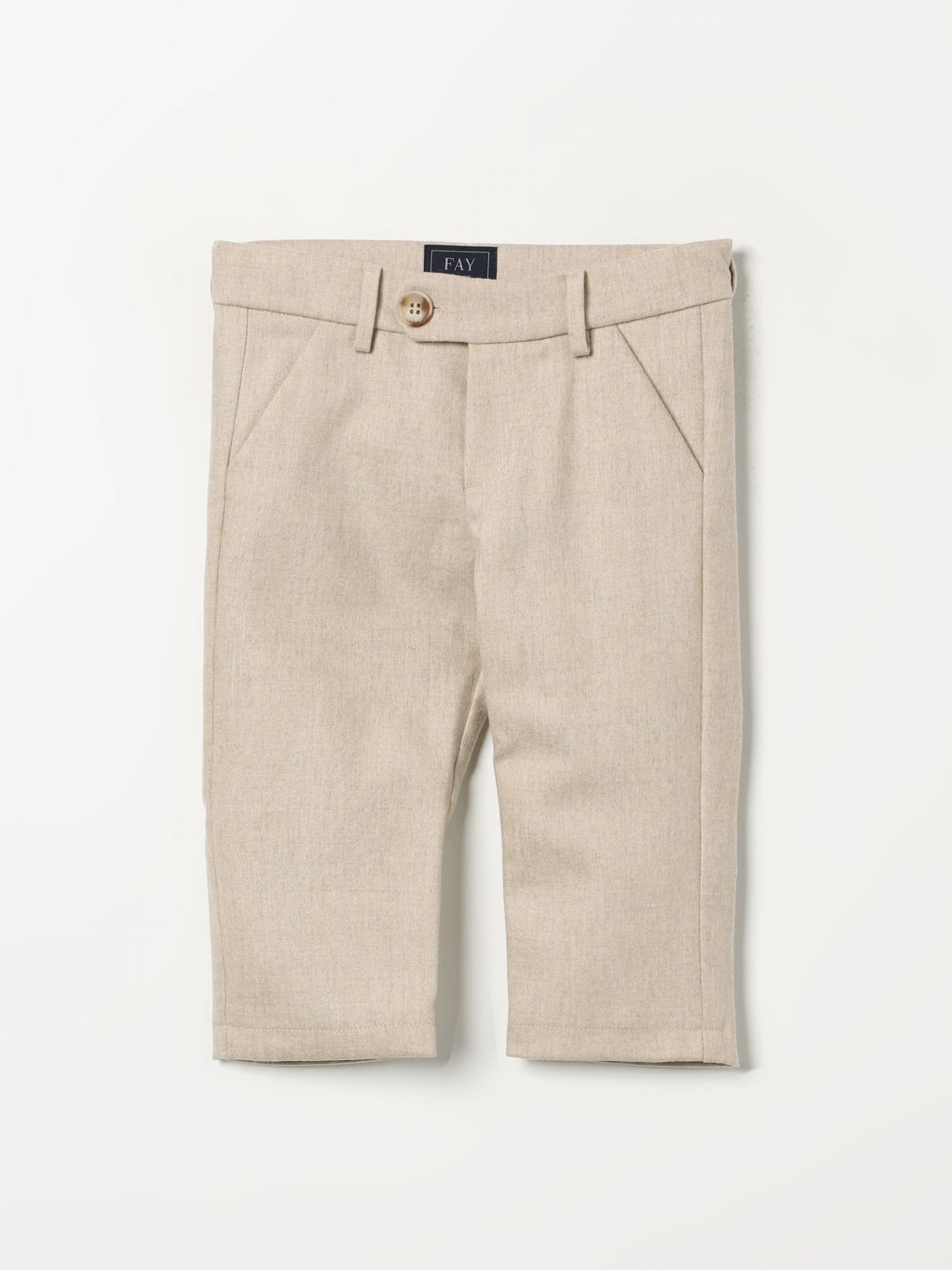 Shop Fay Junior Pants  Kids Color Beige