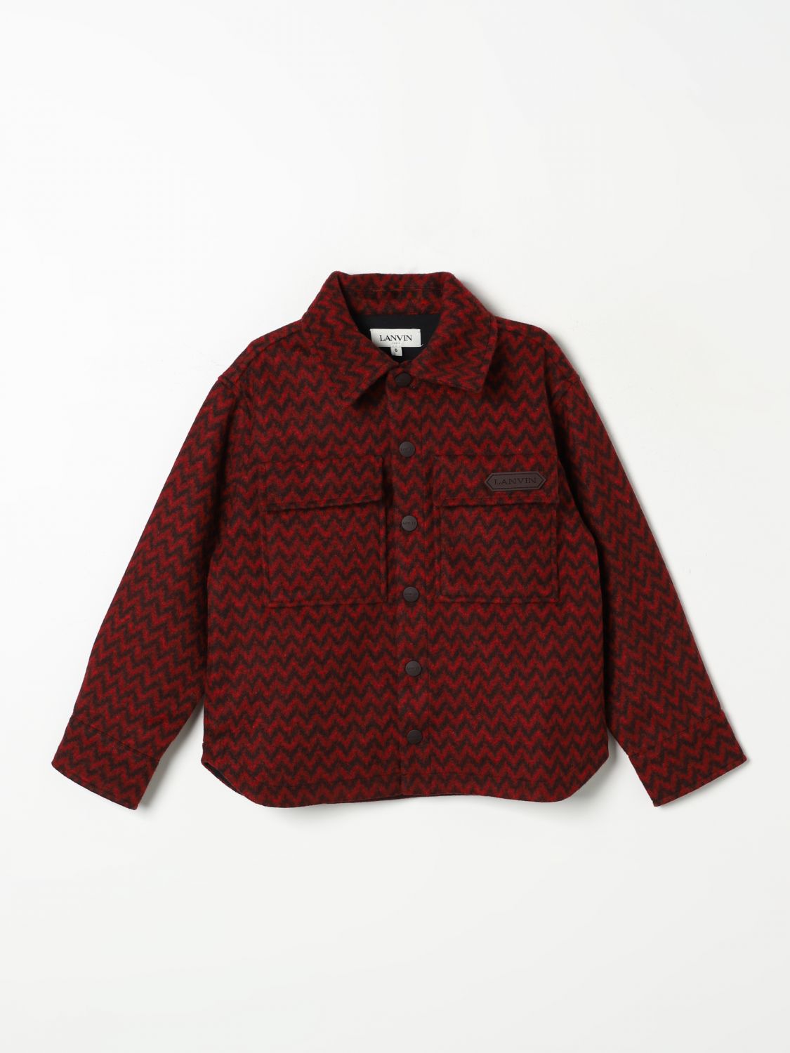 Shop Lanvin Shirt  Kids Color Red In Rot