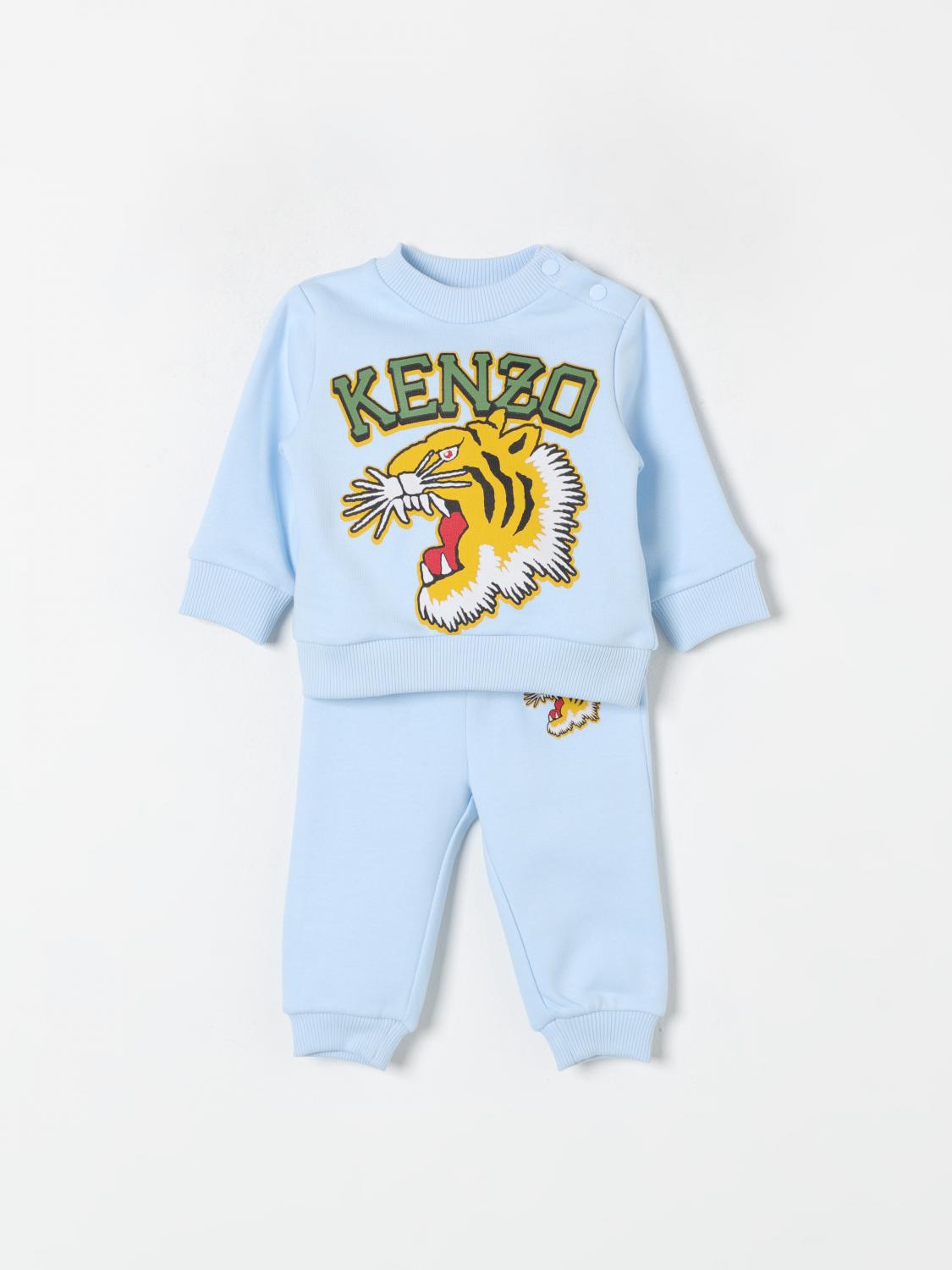 Shop Kenzo Jumpsuit  Kids Kids Color Gnawed Blue In Hellblau